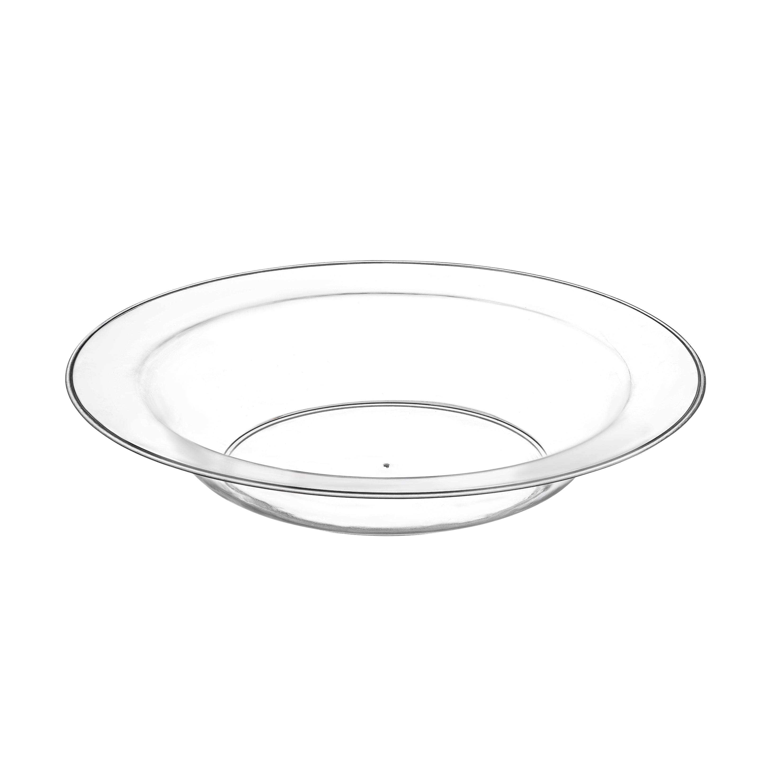 30 Pack Clear Round Plastic Plates - Durable Disposable Dinner Plates for Parties, Picnics & Events - BPA-Free Shatterproof Dishware