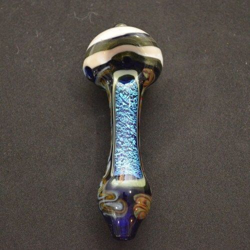 Lab Rat Dichroic Glass Spoon Pipe - Handmade Colorful Smoking Pipe for Herbs & Tobacco | Perfect for Home Use, Travel & Gifting
