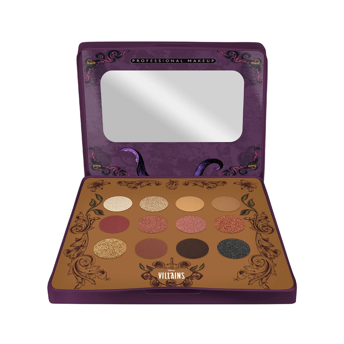 Villainous Metallic Eyeshadow Palette Set - 12 Highly Pigmented Shades for Dramatic & Glamorous Makeup Looks | Perfect for Halloween, Cosplay & Evening Events