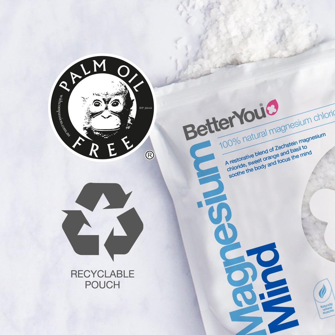 BetterYou Magnesium Flakes 750g - Pure Epsom Salt for Relaxation, Muscle Recovery & Stress Relief - Perfect for Bath Soaks, Foot Soaks & Skincare