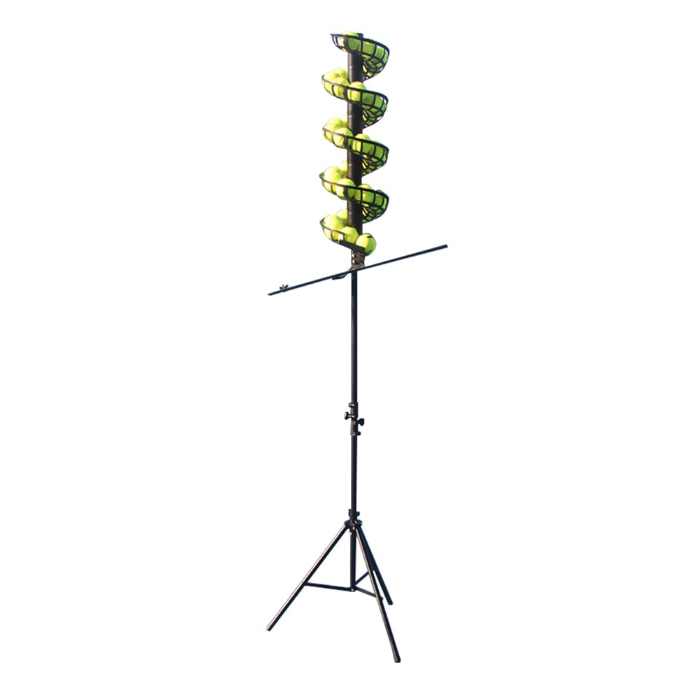 Lightweight Tennis Ball Machine - Automatic Ball Feeder & Server with 33 Balls | Perfect for Solo Practice, Training Drills & Backyard Tennis