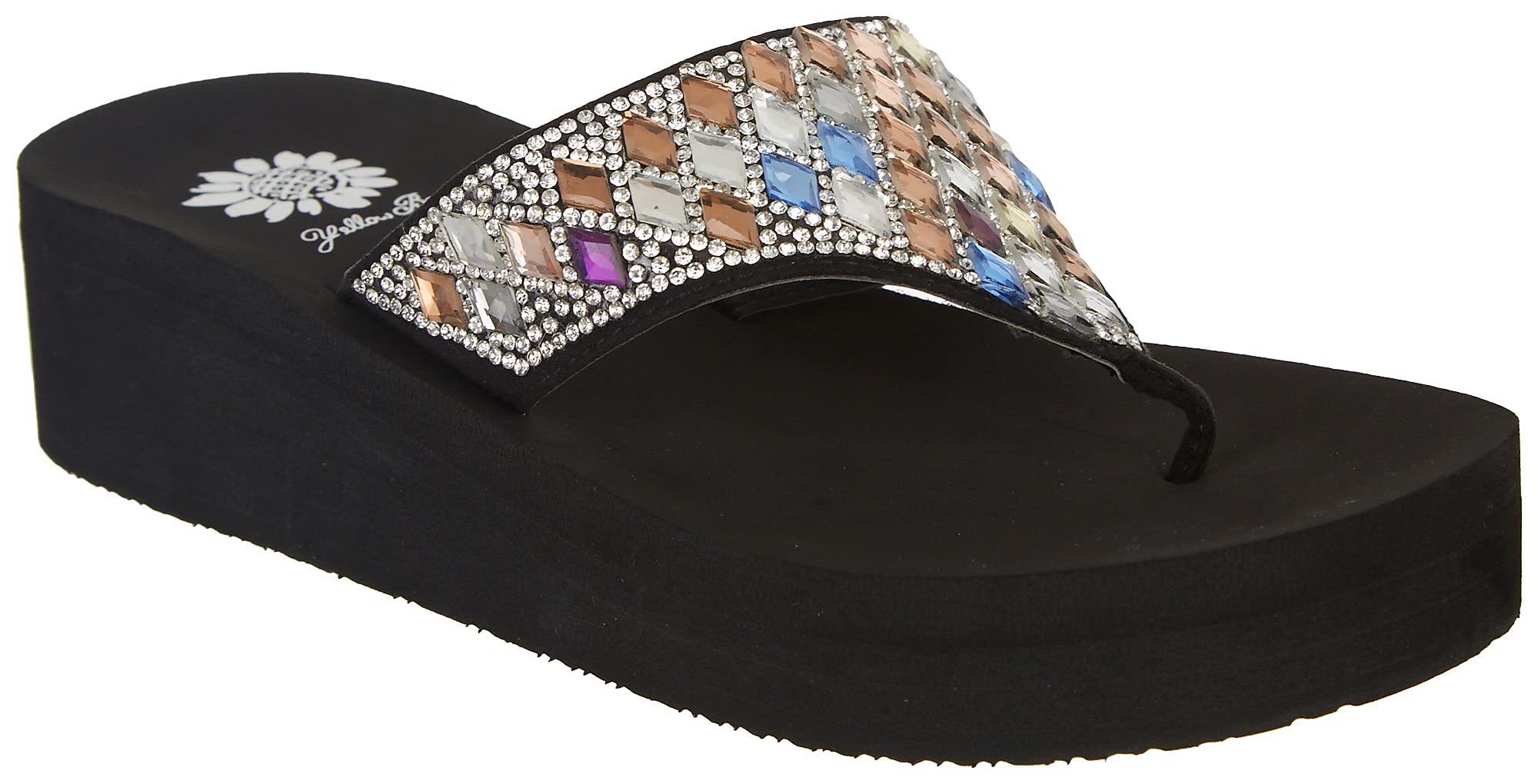 Yellow Box Women's Rise Comfortable Sandals - Casual Summer Shoes for Women with Arch Support | Perfect for Beach, Vacation, and Everyday Wear