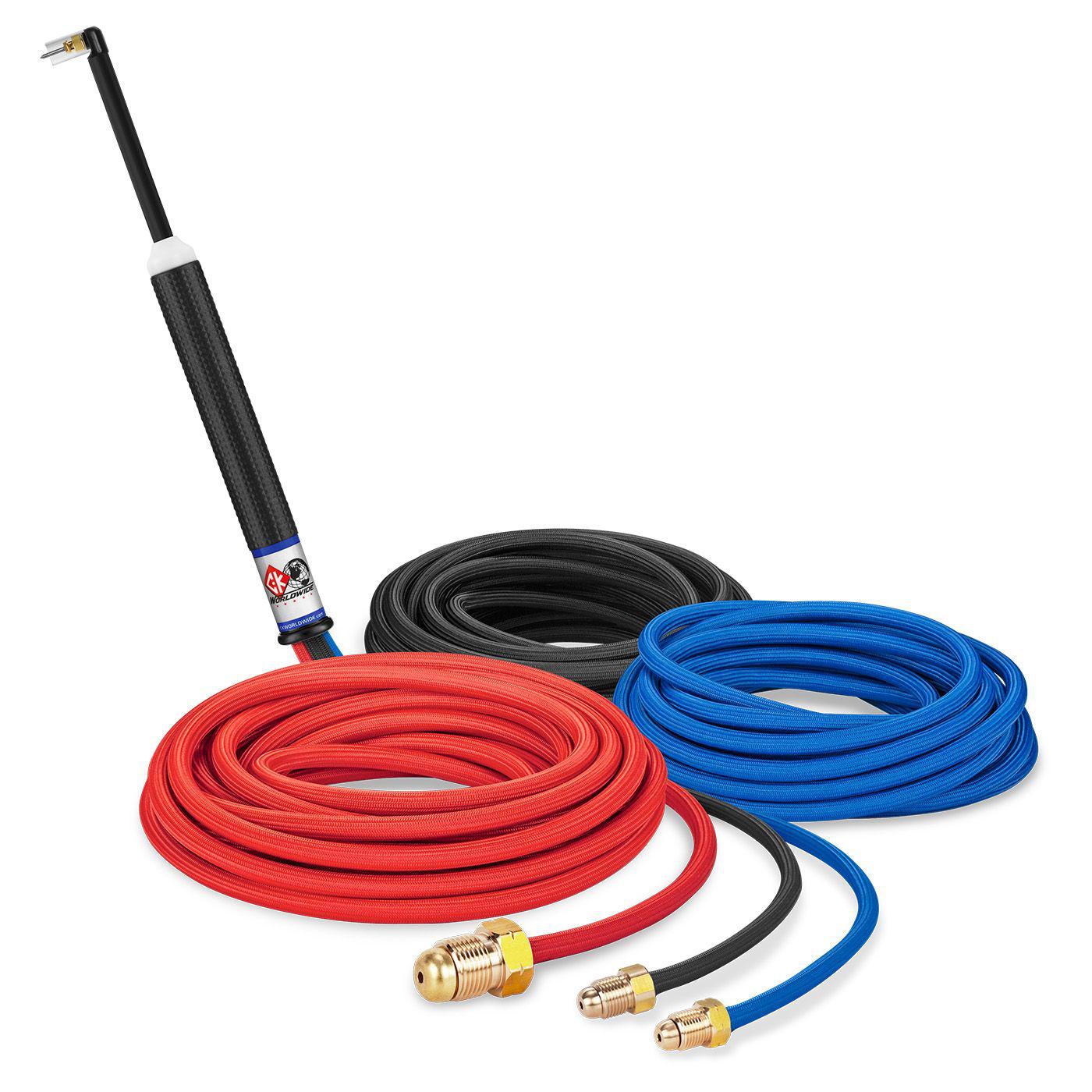 CK Worldwide 140A Micro TIG Torch Package - 25ft MR1425SF for Precision Welding | Ideal for HVAC, Automotive & Metal Fabrication