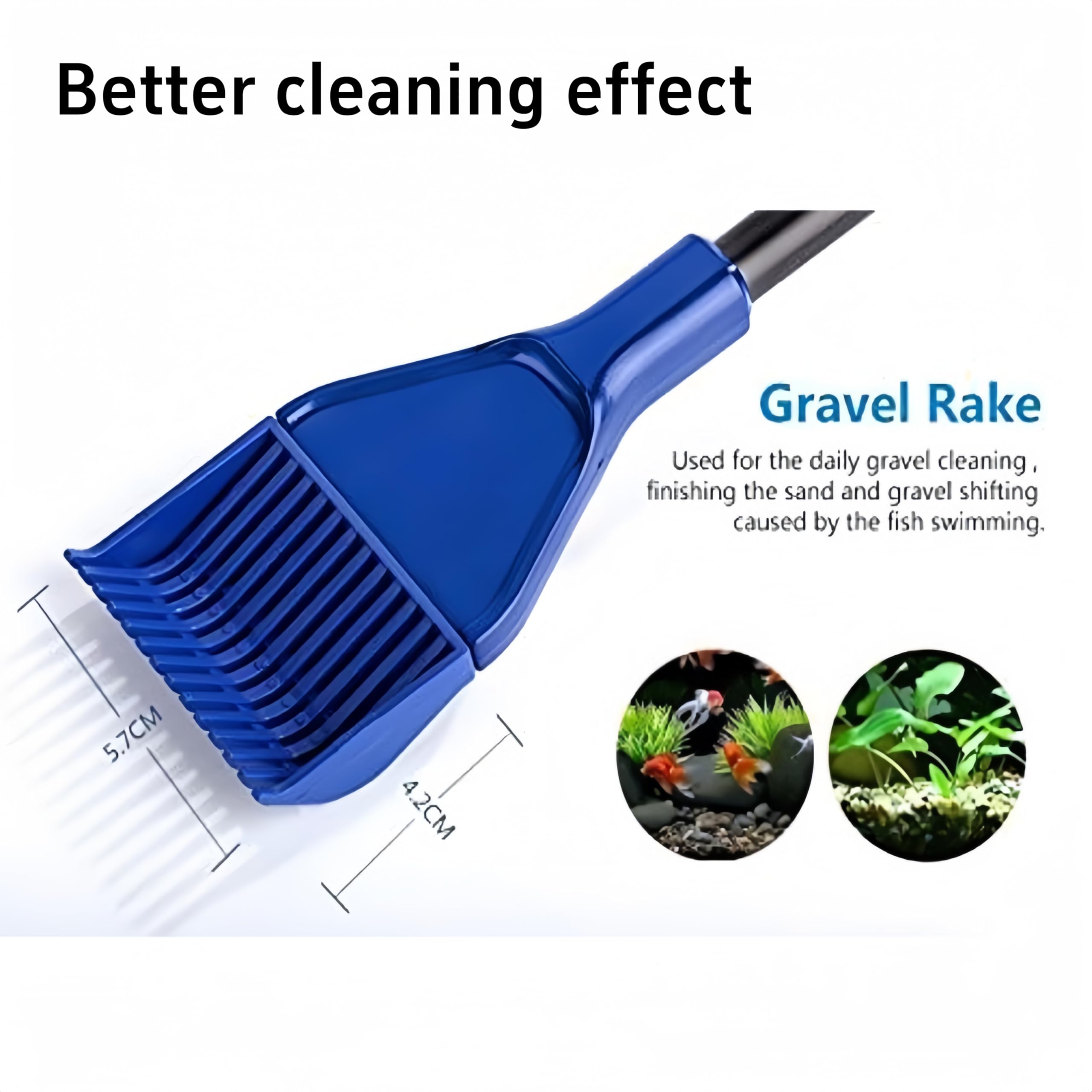 5-in-1 Fish Tank Cleaning Kit with Net & Siphon - Aquarium Maintenance Tools for Water Changes (3-Pack)