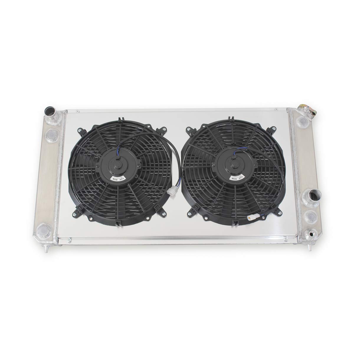 Full Aluminum Radiator with 3 Rows & Fan Shroud - Compatible with 1996-2005 Chevy Blazer, S10, GMC Jimmy, Sonoma, Isuzu Hombre, Oldsmobile Bravada 4.3L V6 - Perfect for Pickup Trucks & Off-Road Adventures