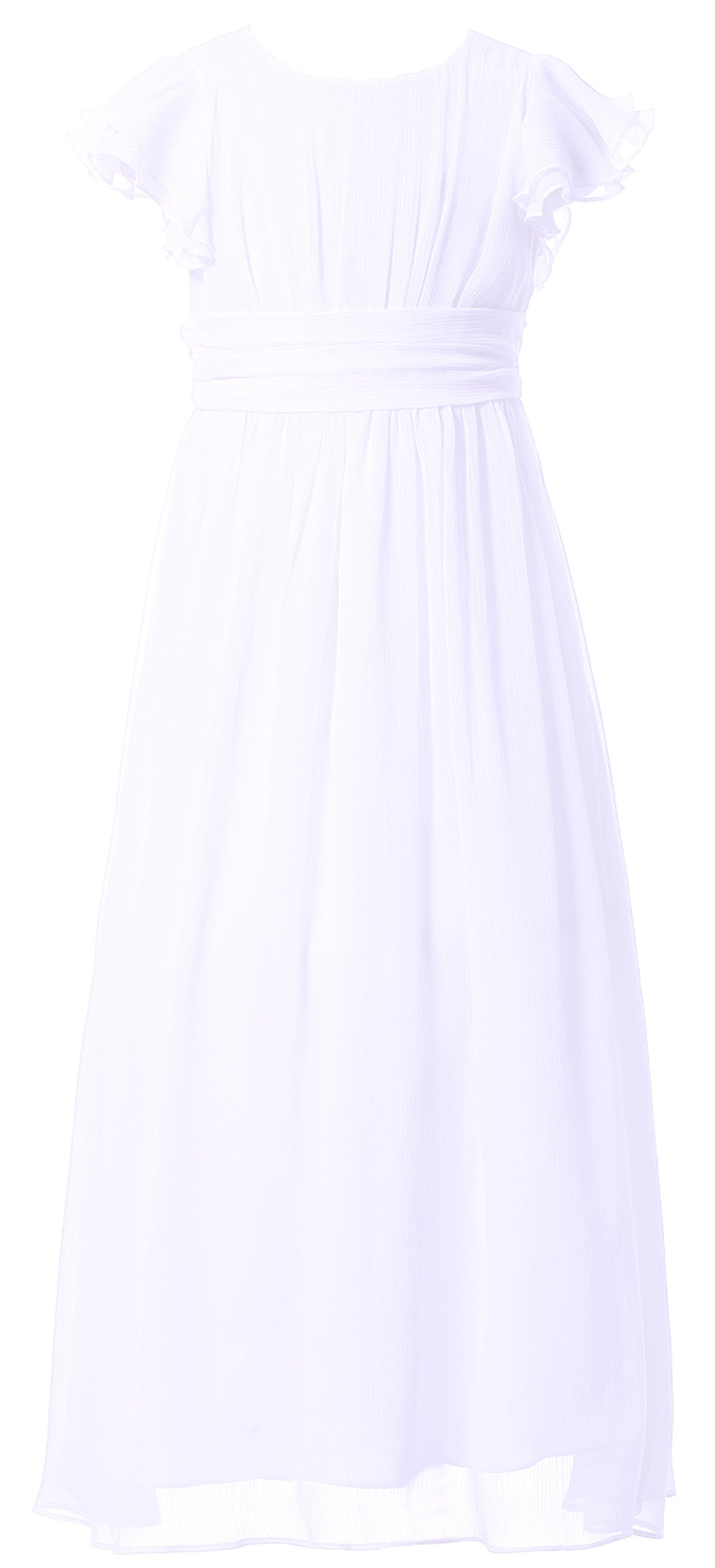 Happy Rose Flower Girls Dress for Prom Party, Bridesmaid, Pageant - Elegant Long Formal Gown for Weddings, Dances & Special Occasions