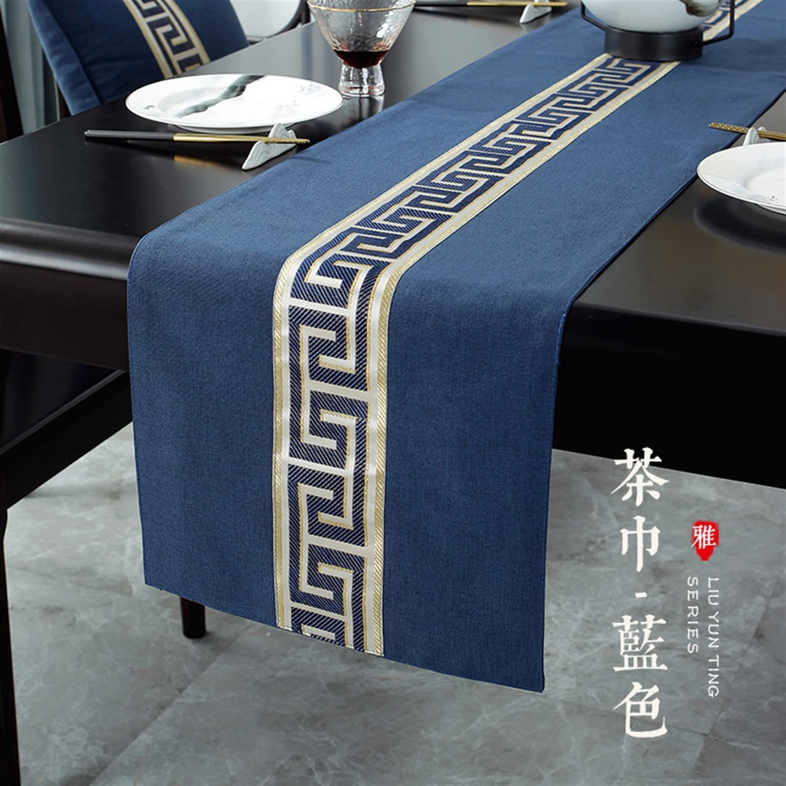 ZAKSEM Christmas Embroidered Floral Table Runner - Chinese Style Cotton Linen Dining Decor with Matching Placemats & Pillowcases - Perfect for Holiday Tablescapes, Dining Room Decor, and Festive Home Styling