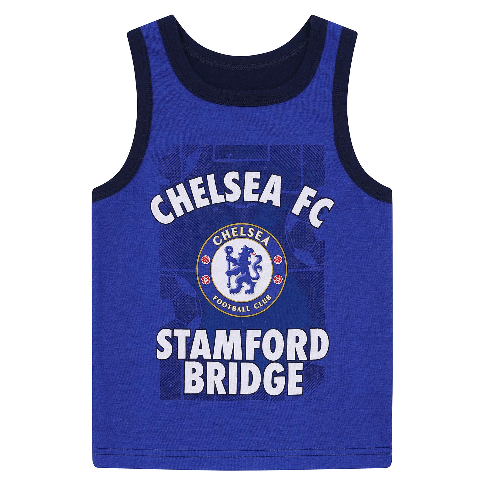Official Chelsea FC Boys' Soccer Boxer Shorts & Vest Set - Blue 2-3 Years | Football Fan Gift for Toddlers | Perfect for Match Days & Playtime