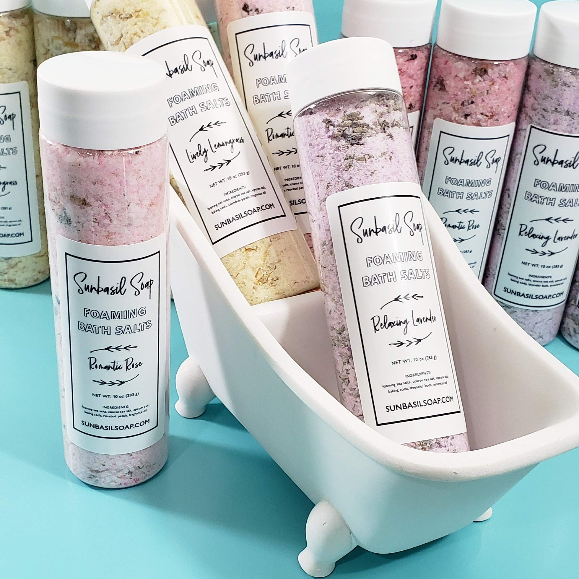 Luxury Rose Bath Salts - Relaxing Spa Gift Set for Women | Aromatherapy, Stress Relief & Self Care | Perfect for Valentine's Day, Mother's Day & Birthday Gifts