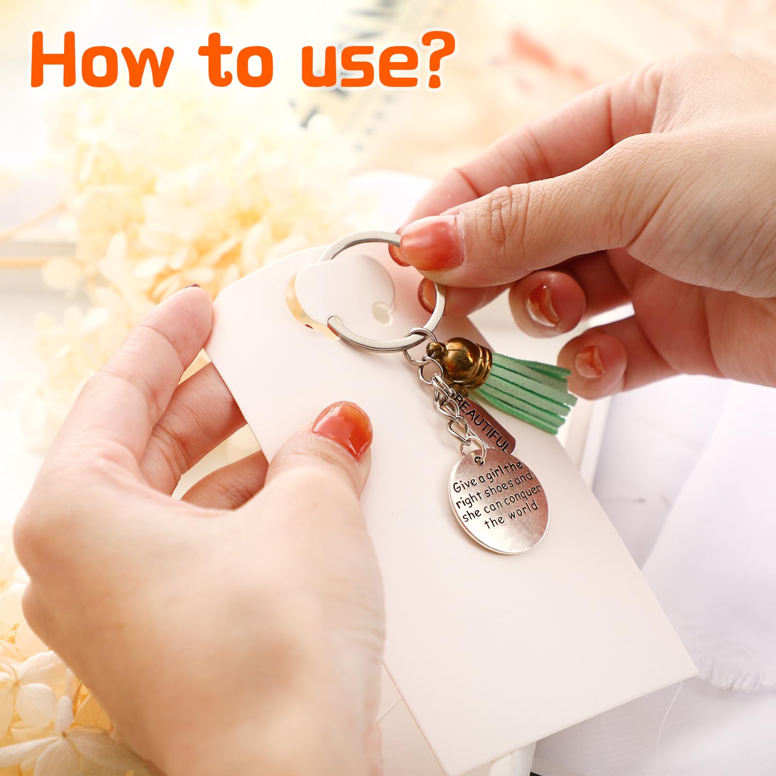 400 Pcs White Keychain Display Cards with Clear Self-Sealing Bags (2.8