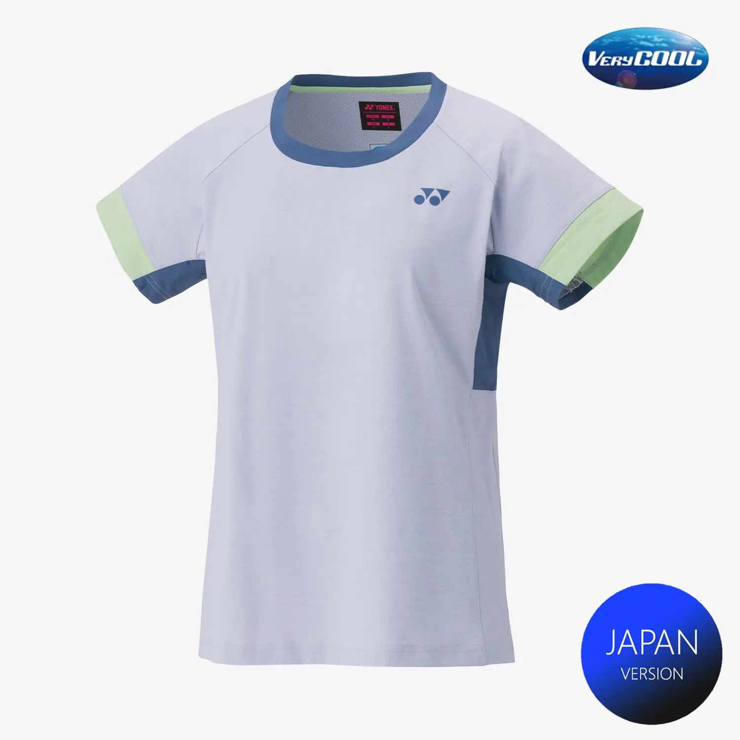 Yonex Women's Crew Neck Tennis Shirt 20770 - Breathable Performance Top for Women in Mist Blue | Perfect for Tennis, Gym & Casual Wear