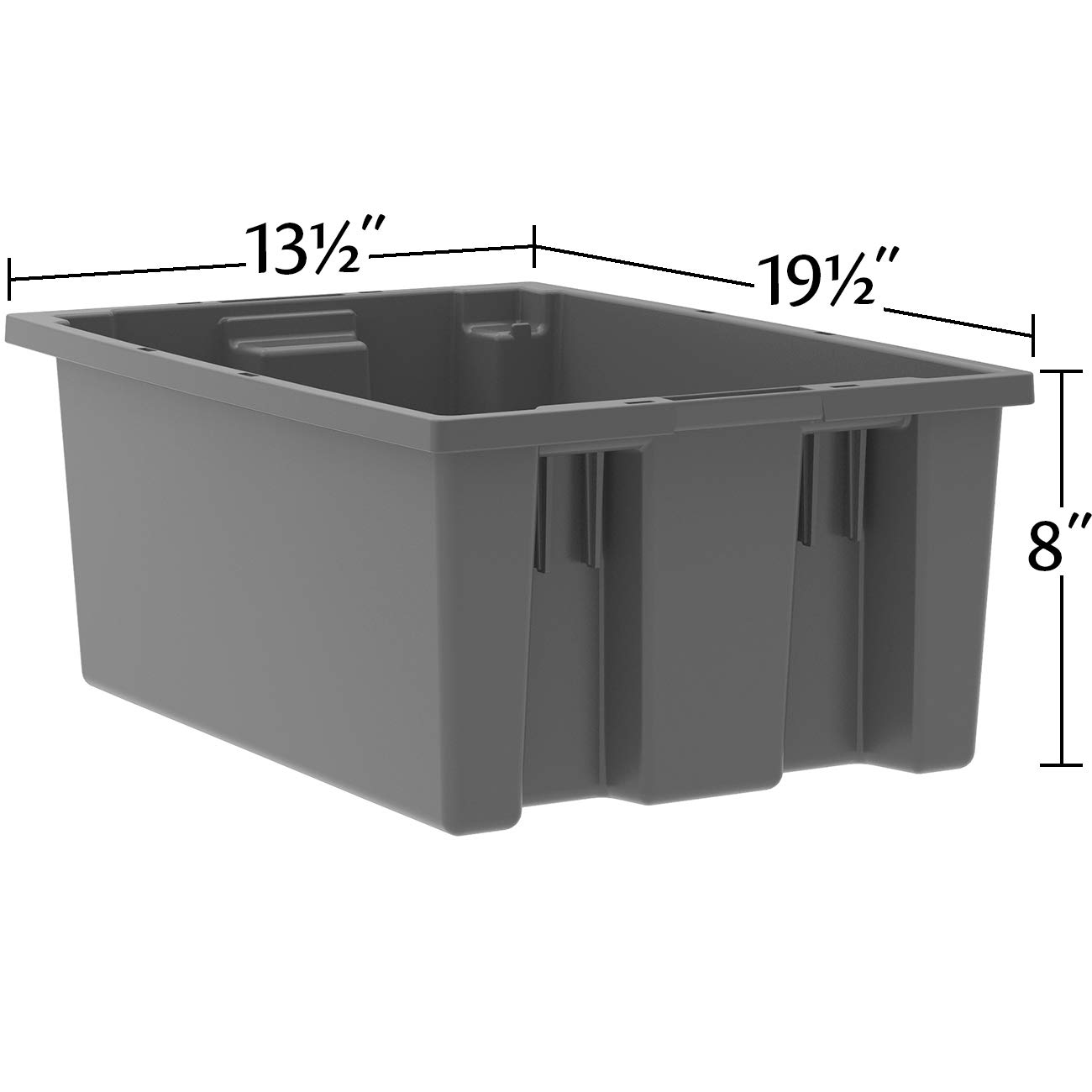 Akro-Mils 35200 Stackable Plastic Storage Bins 6-Pack - 19.5
