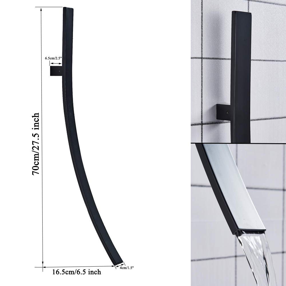 Black Bronze Bathtub Faucet Mixer with Hand Shower Sprayer - Long Spout Bathroom Faucet for Hot & Cold Water - Perfect for Modern Bathrooms & Spa-Like Showers