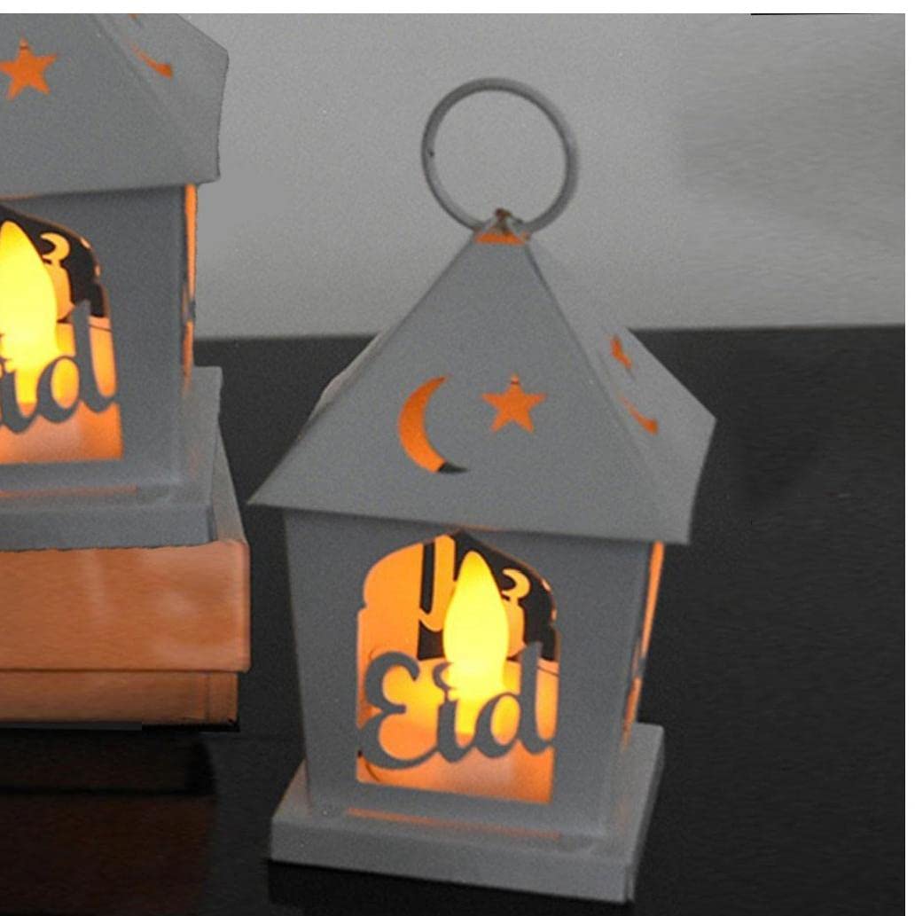Ramadan Candle Lanterns - Elegant Eid Mubarak Islamic Hanging Lamp for Muslim Home Decor, Ramadan Party & Iftar Celebration - Perfect for Indoor & Outdoor Decoration