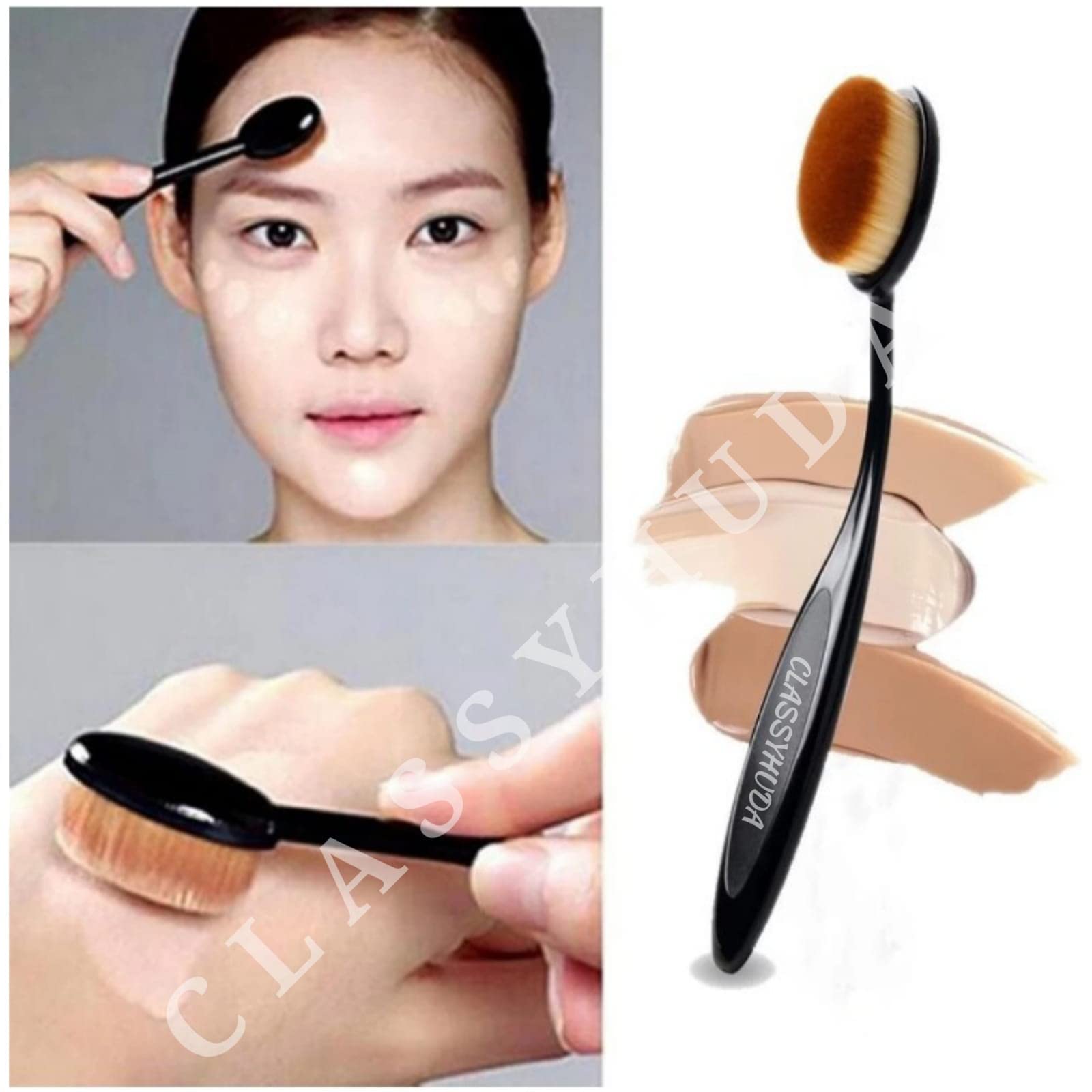 Huda Professional Makeup Brush Set with Foundation, Eyeshadow, Face Powder, Lip Balm, Eyeliner, Mascara, Eyebrow Pencil, False Eyelashes & Green Face Mask - Complete Beauty Kit for Flawless Makeup Application at Home or Salon