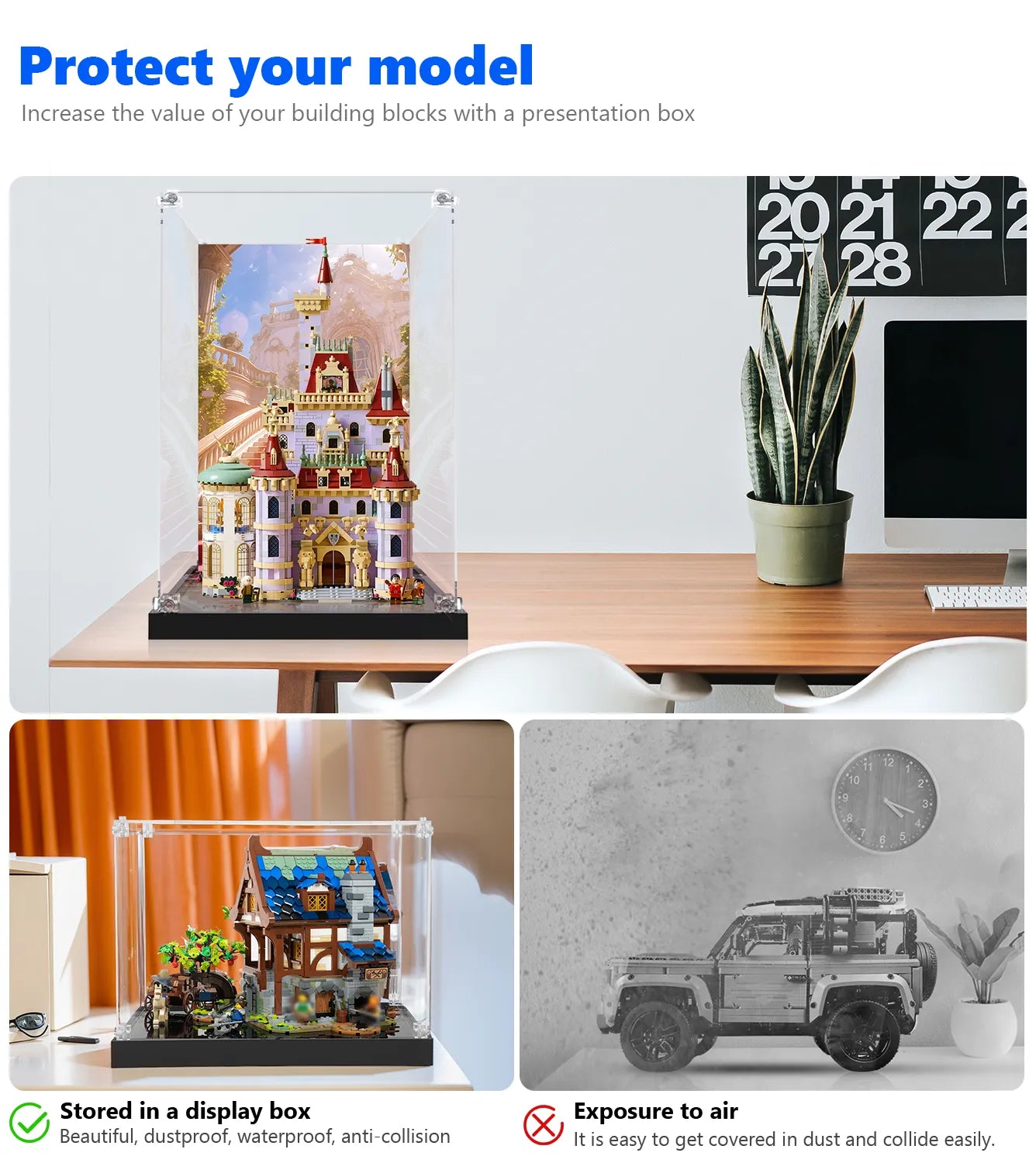 Premium LEGO® Disney Beauty and the Beast Castle 43263 Display Case - Clear Acrylic Protector for Collectible Building Set - Perfect for Home Decoration & Gift Giving