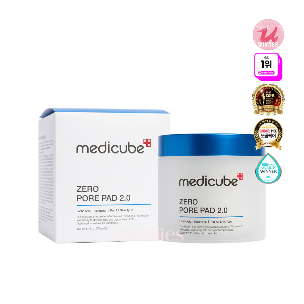 Medicube Zero Pore Pad 2.0 - 70 Count Exfoliating Pore Treatment Pads for Clear Skin | Korean Skincare for Acne & Blackheads | Perfect for Daily Face Cleansing Routine