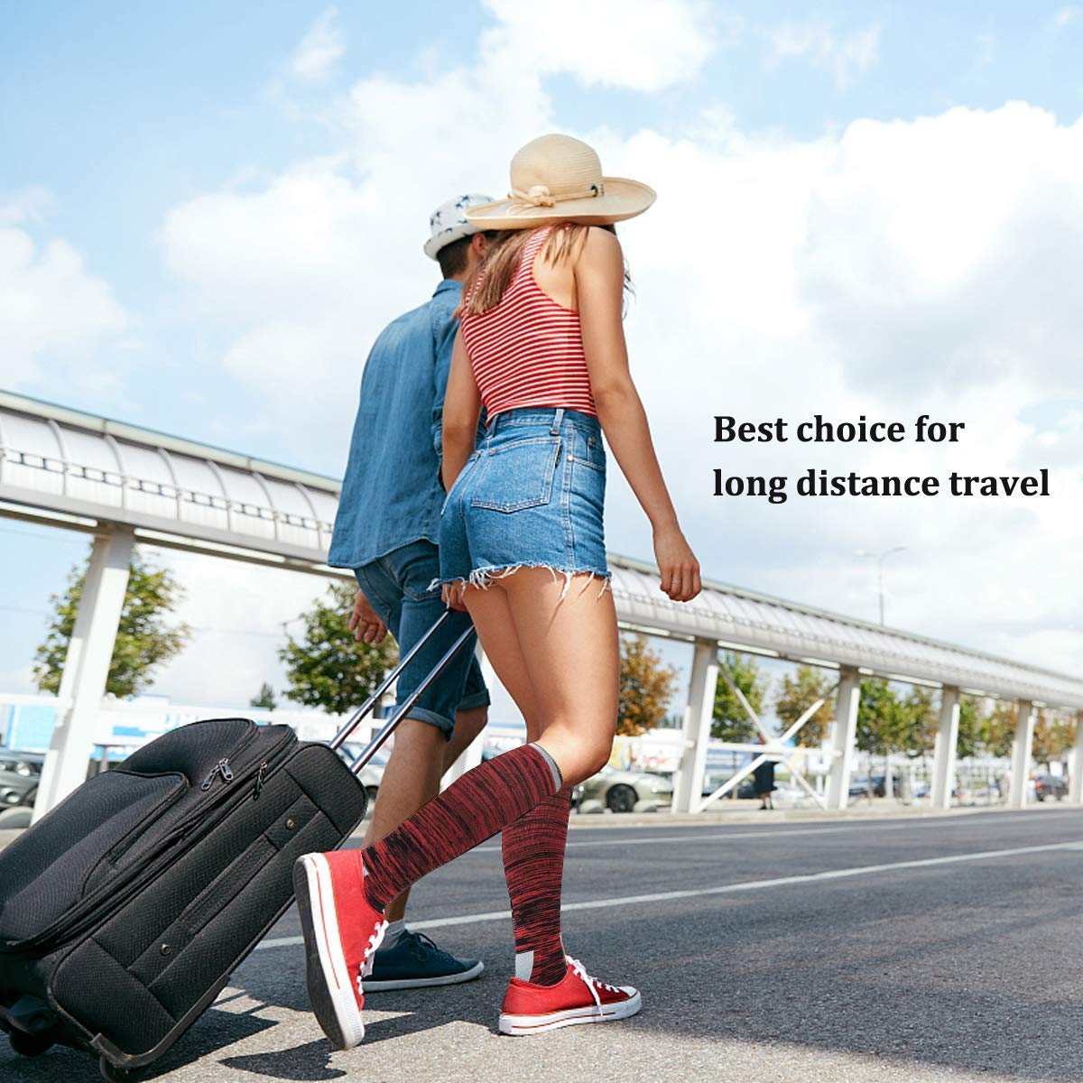 Hi Clasmix Graduated Compression Socks for Women & Men - Wide Calf Support Socks for Circulation, Pregnancy, Nurses, Running & Travel - Best for Varicose Veins Relief & Swollen Feet - Perfect for Workouts, Long Flights & Medical Professionals
