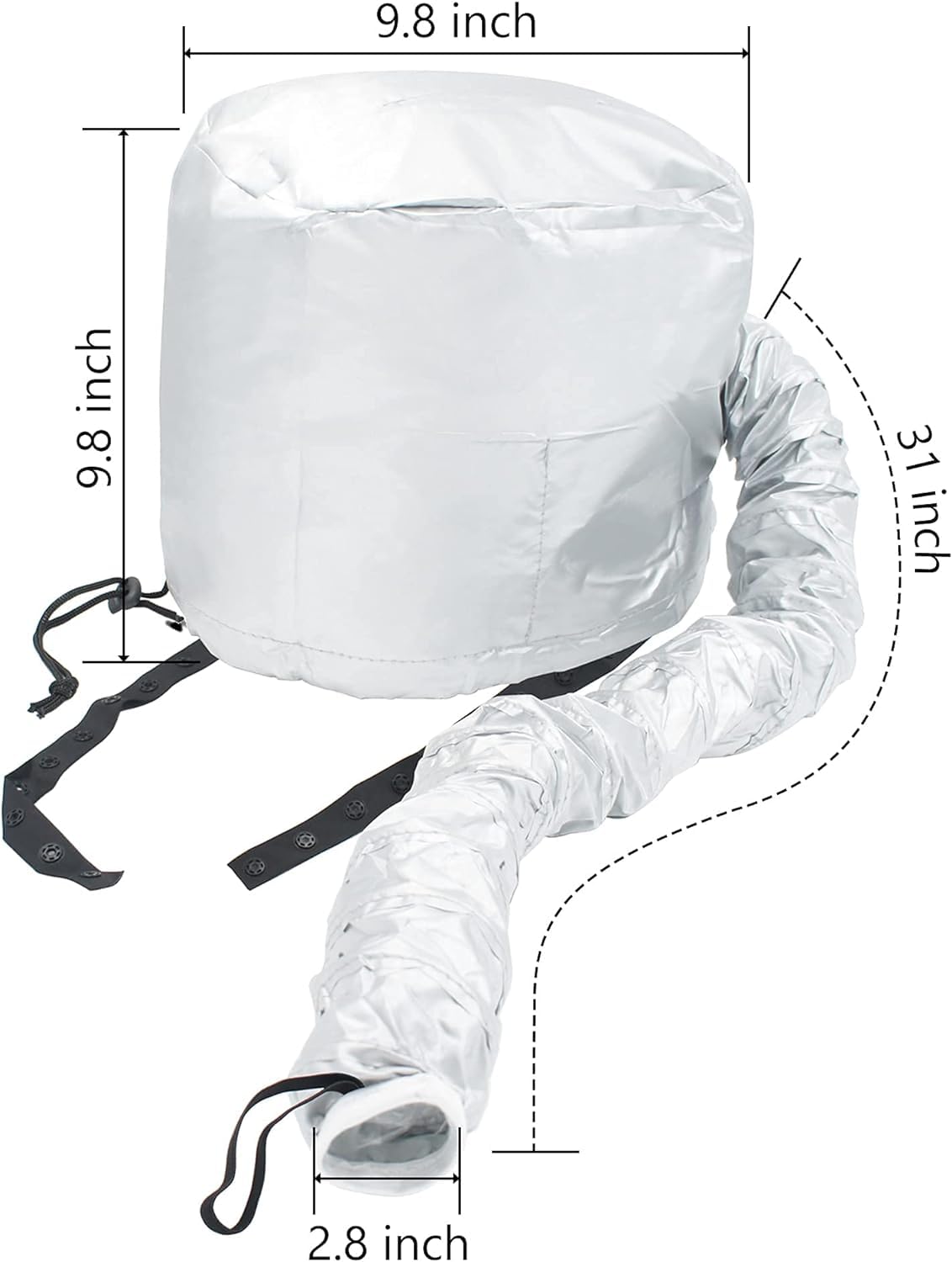Openja Portable Soft Bonnet Hair Dryer Attachment - Adjustable Large Drying Bonnet for Handheld Dryers | Fast Drying for Natural Curly & Textured Hair | Perfect for Home Salon & Travel Hair Care