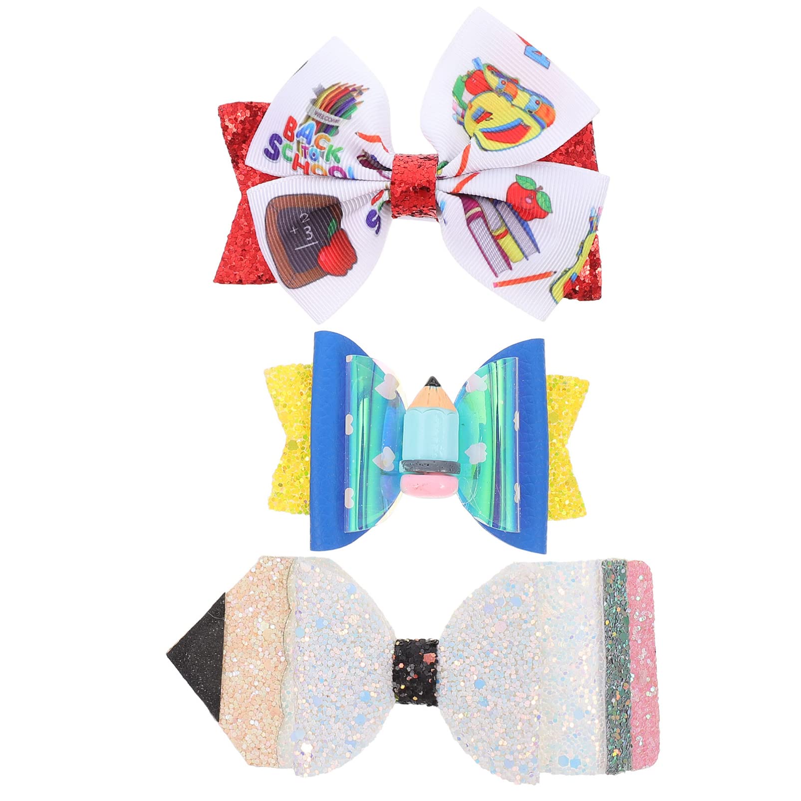 ABOOFAN 3-Piece Girls Hair Bows Set - Cute Bowknot Hair Clips with Alligator Clips for School, Holidays & Parties | Hair Barrettes for Little Girls & Women | Perfect for Back to School, Birthday Gifts & Special Occasions