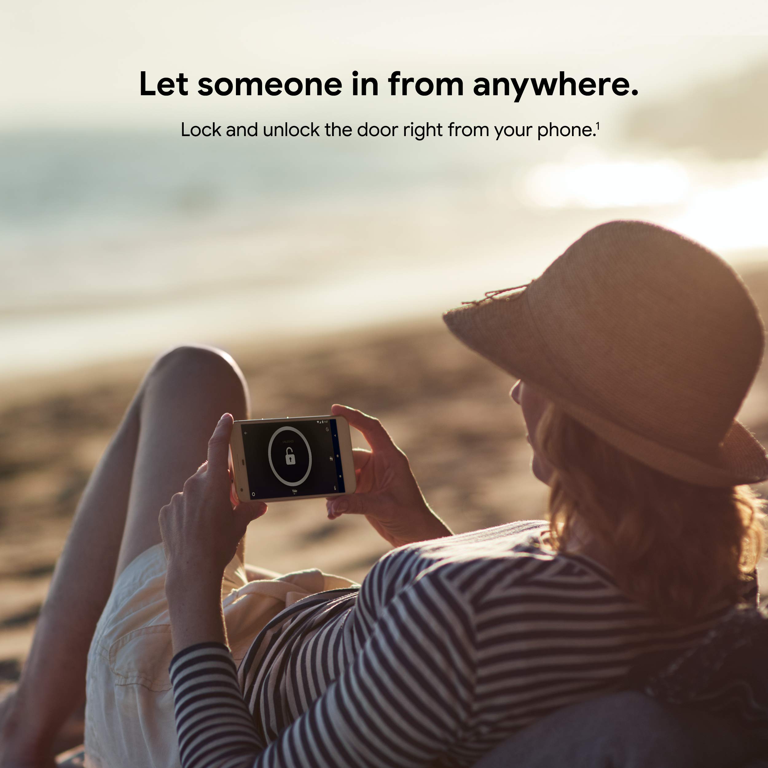 Google Nest x Yale Smart Lock - Keyless Entry Deadbolt with Tamper-Proof Keypad - Satin Nickel Finish for Front Door Security - Perfect for Smart Homes & Vacation Rentals