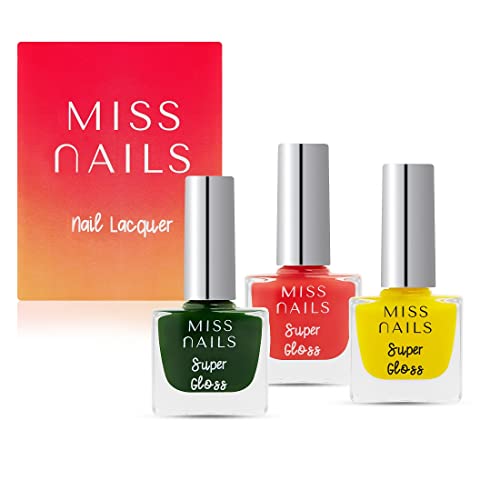 Non-Toxic High Gloss Nail Polish Set - 3 Piece Combo (SG04) for Salon-Quality Manicures at Home, Parties & Special Occasions