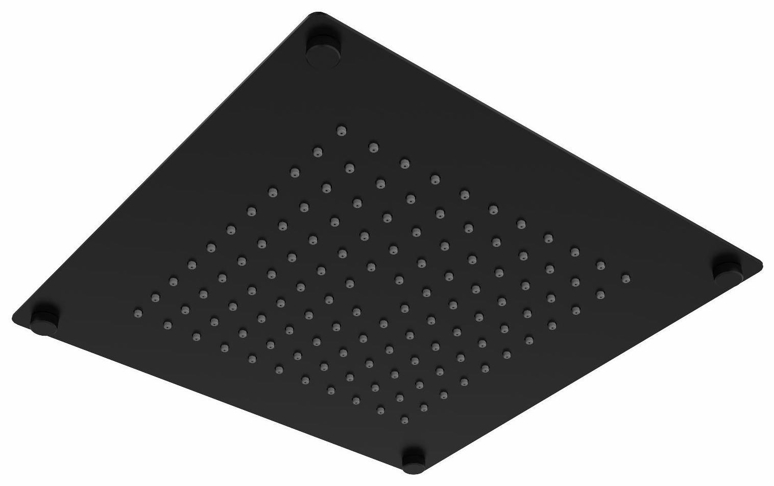 10-Inch Black Square Rainfall Shower Head with 1.8 GPM Flow Rate - Modern Water-Saving Design for Luxurious Spa-Like Shower Experience at Home