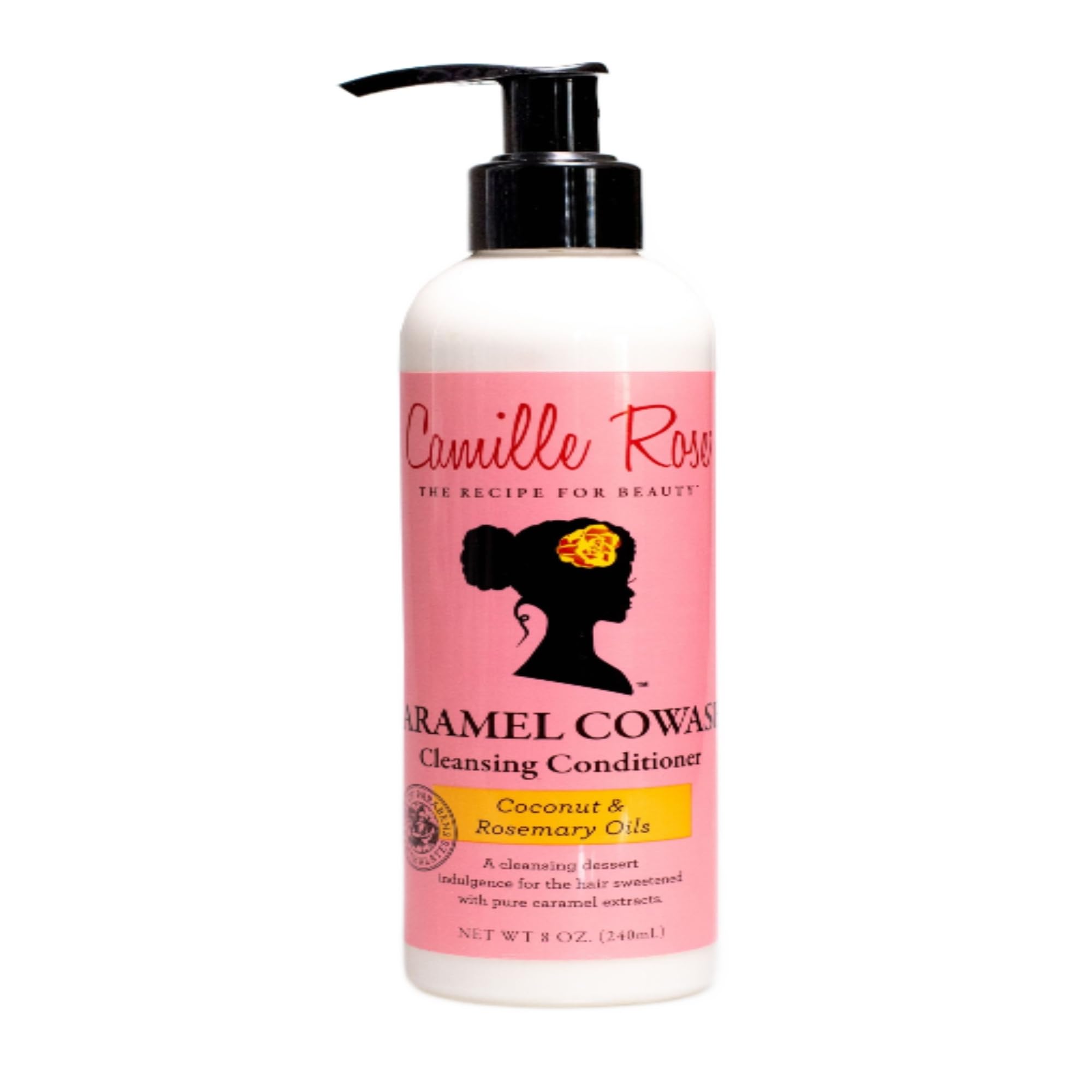 Camille Rose Naturals Caramel Cowash Cleansing Conditioner for Curly Hair - 8 oz | Sulfate-Free, Moisturizing Hair Treatment for Natural Hair Care | Perfect for Wash Day & Deep Conditioning