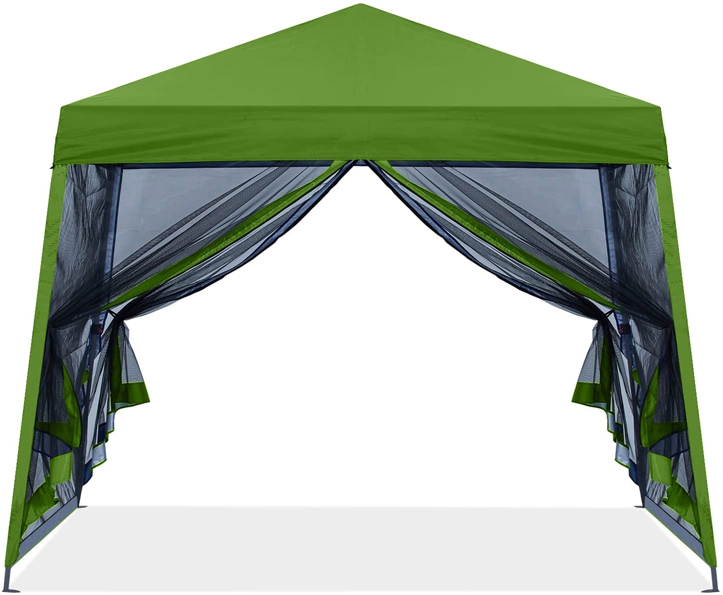 ABCCANOPY 10x10/12x12 Outdoor Slant Leg Canopy Tent with Mesh Walls - Perfect for Camping, Backyard Parties, Picnics & Beach Outings