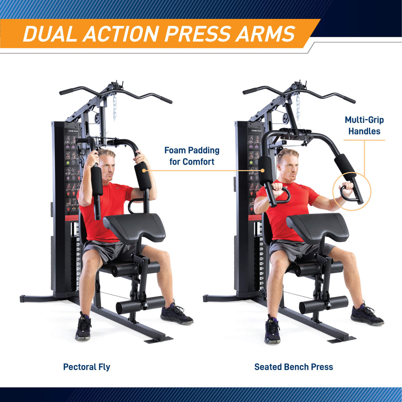 Marcy MWM-8178 150lb Stack Weight Home Gym - All-in-One Strength Training Equipment for Full Body Workout | Perfect for Home Fitness & Small Spaces