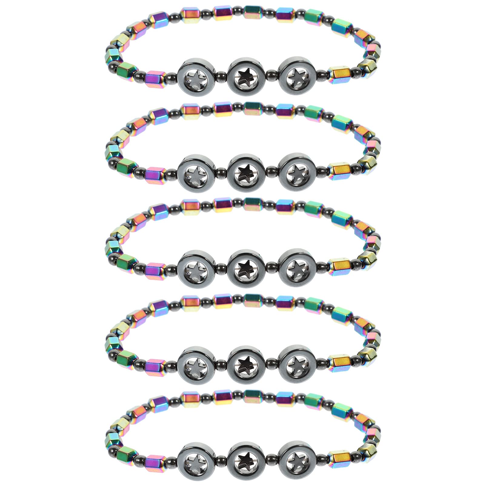 5pcs Black Stone Beaded Anklet Bracelets for Women - Adjustable Crochet Ankle Chains, Boho Beach Barefoot Sandals - Perfect for Summer, Festivals, and Vacation Foot Jewelry