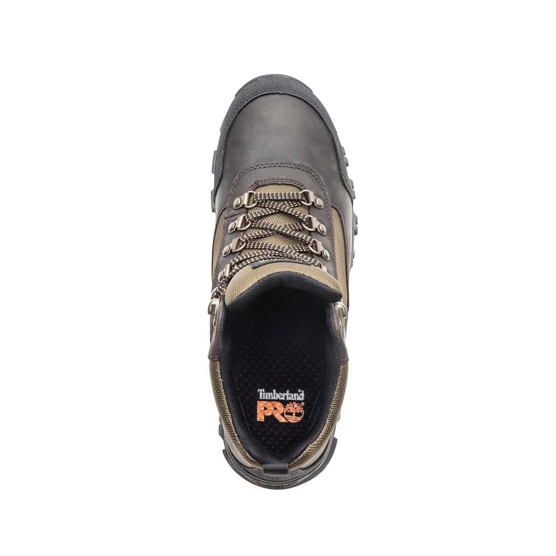 Keele Ridge Steel Toe Waterproof Work Boots for Men - Brown Safety Shoes for Construction, Hiking & Outdoor Work