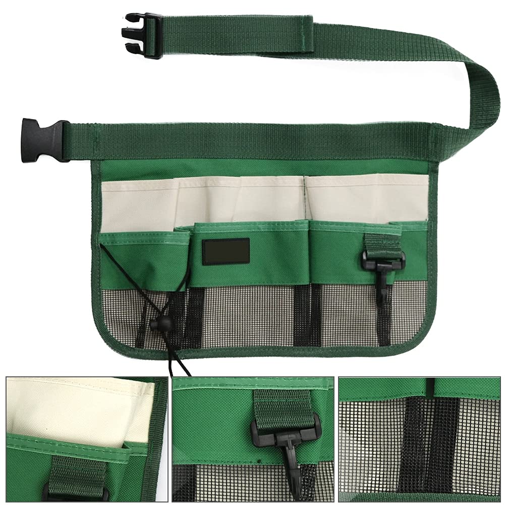 Multi-Pocket Garden Tool Apron - Adjustable Waist Belt for Gardening & Cleaning