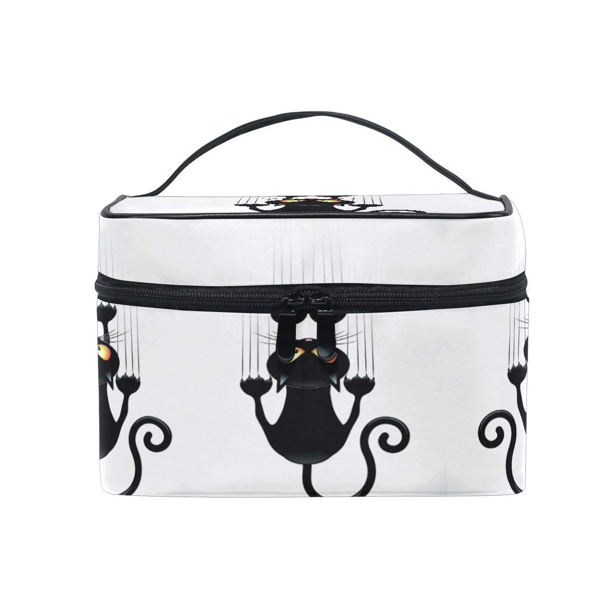 Cat Paw Print Makeup Bag - Waterproof Travel Cosmetic Organizer for Women, Large Capacity Train Case Toiletry Pouch (Perfect for Travel, Gym, Daily Use & Gift Giving)