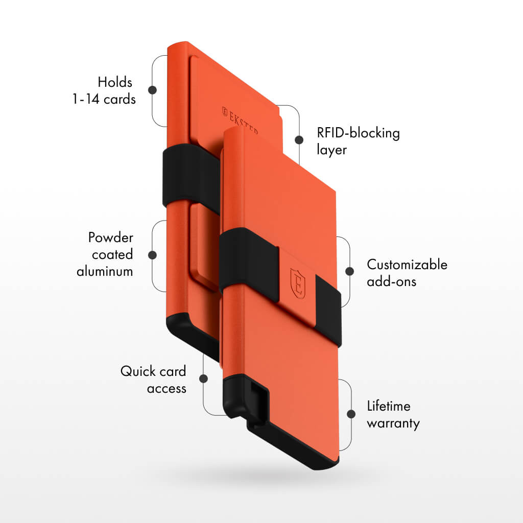 Ekster Pro RFID Blocking Aluminum Card Holder - Slim Minimalist Wallet for Men & Women - Perfect for Travel, Business & Everyday Carry