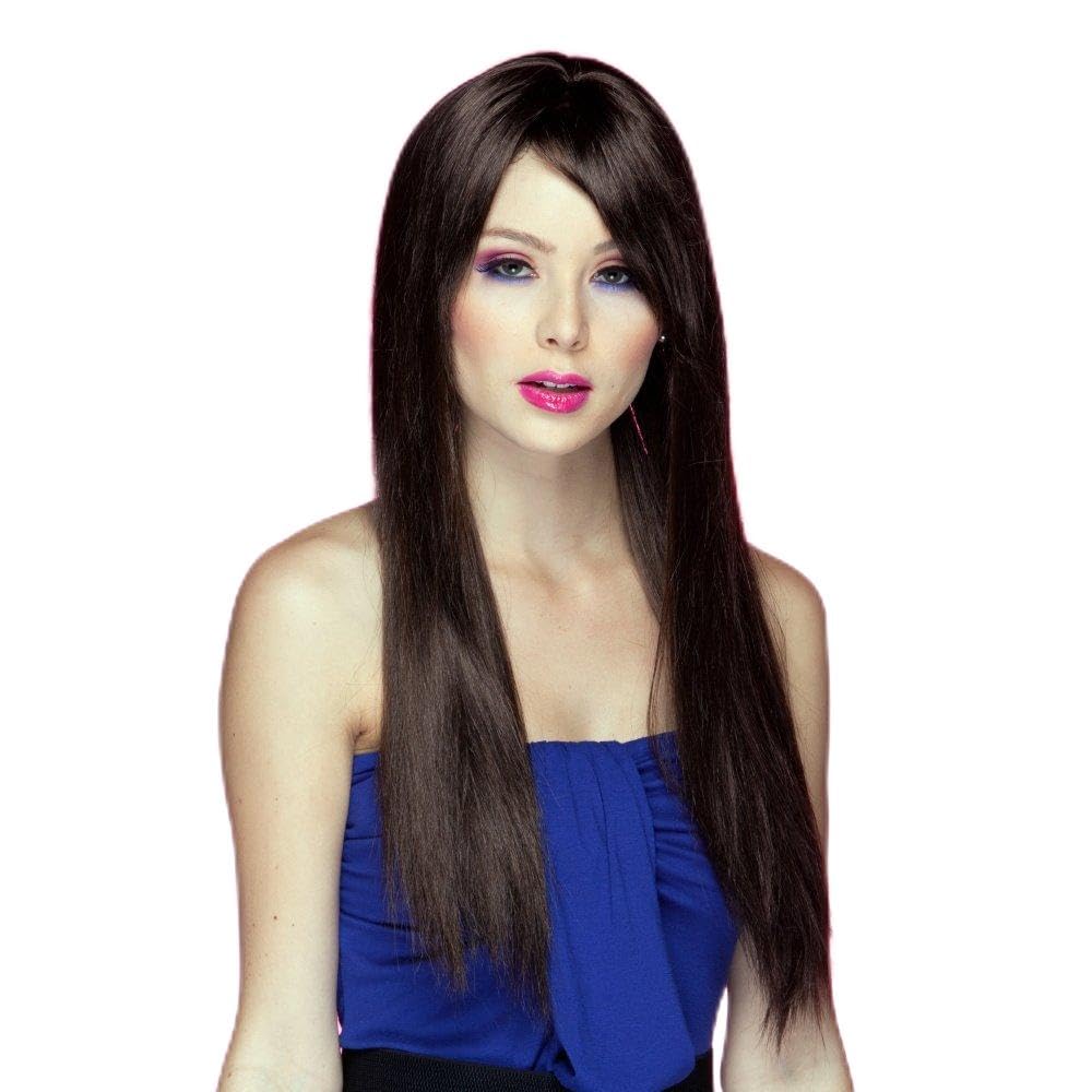 Chocolate Brown Straight Wig - Natural Look for Cosplay & Daily Wear