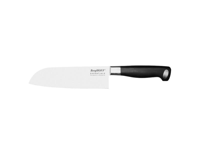 BergHOFF Gourmet 7-Inch Stainless Steel Santoku Knife - Professional Japanese Chef Knife for Slicing, Dicing & Chopping - Perfect for Home Kitchen & Restaurant Use