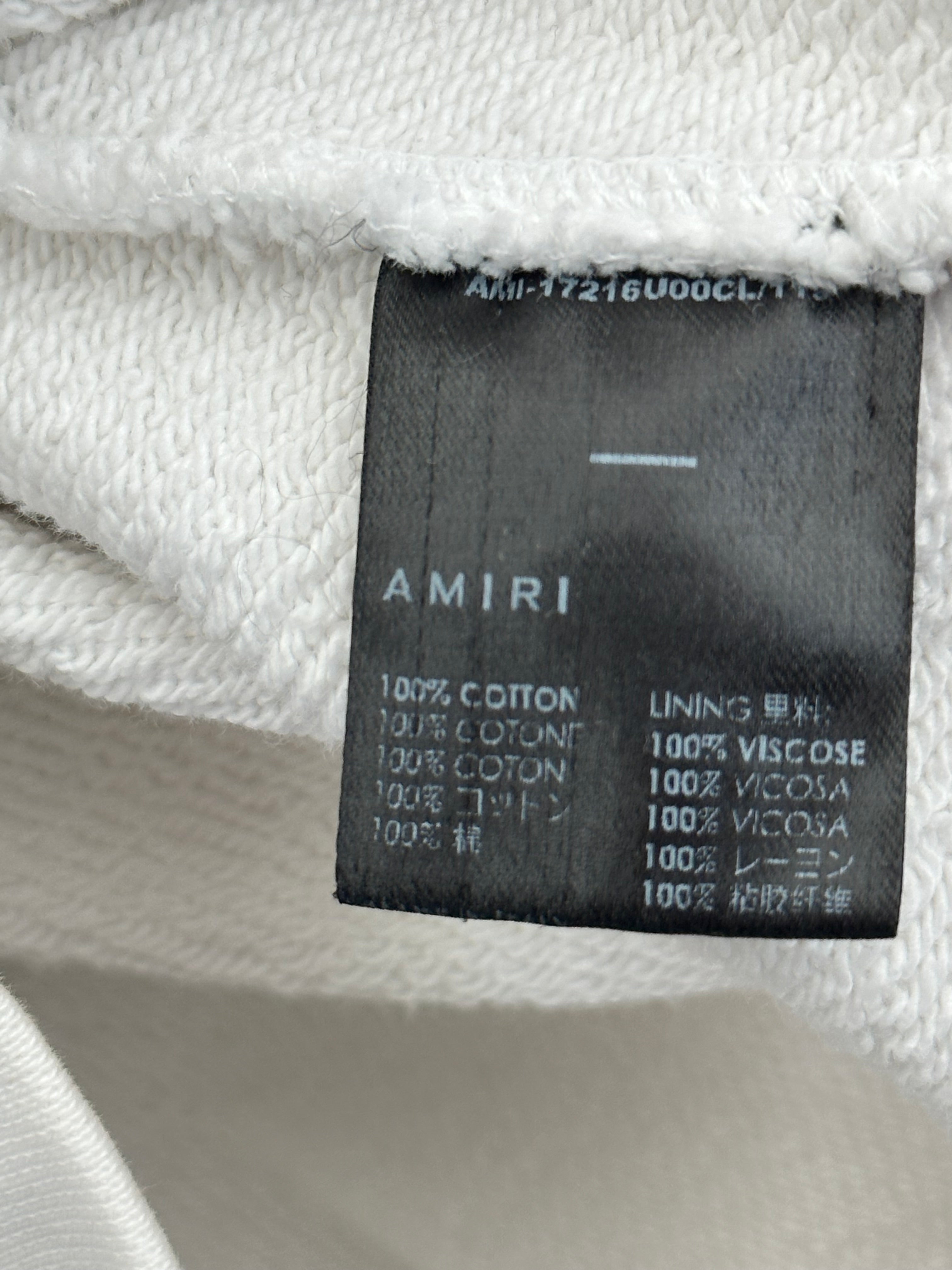 Amiri White & Orange Arts District Logo Hoodie for Men - Stylish Streetwear Pullover for Casual Outfits & Urban Fashion