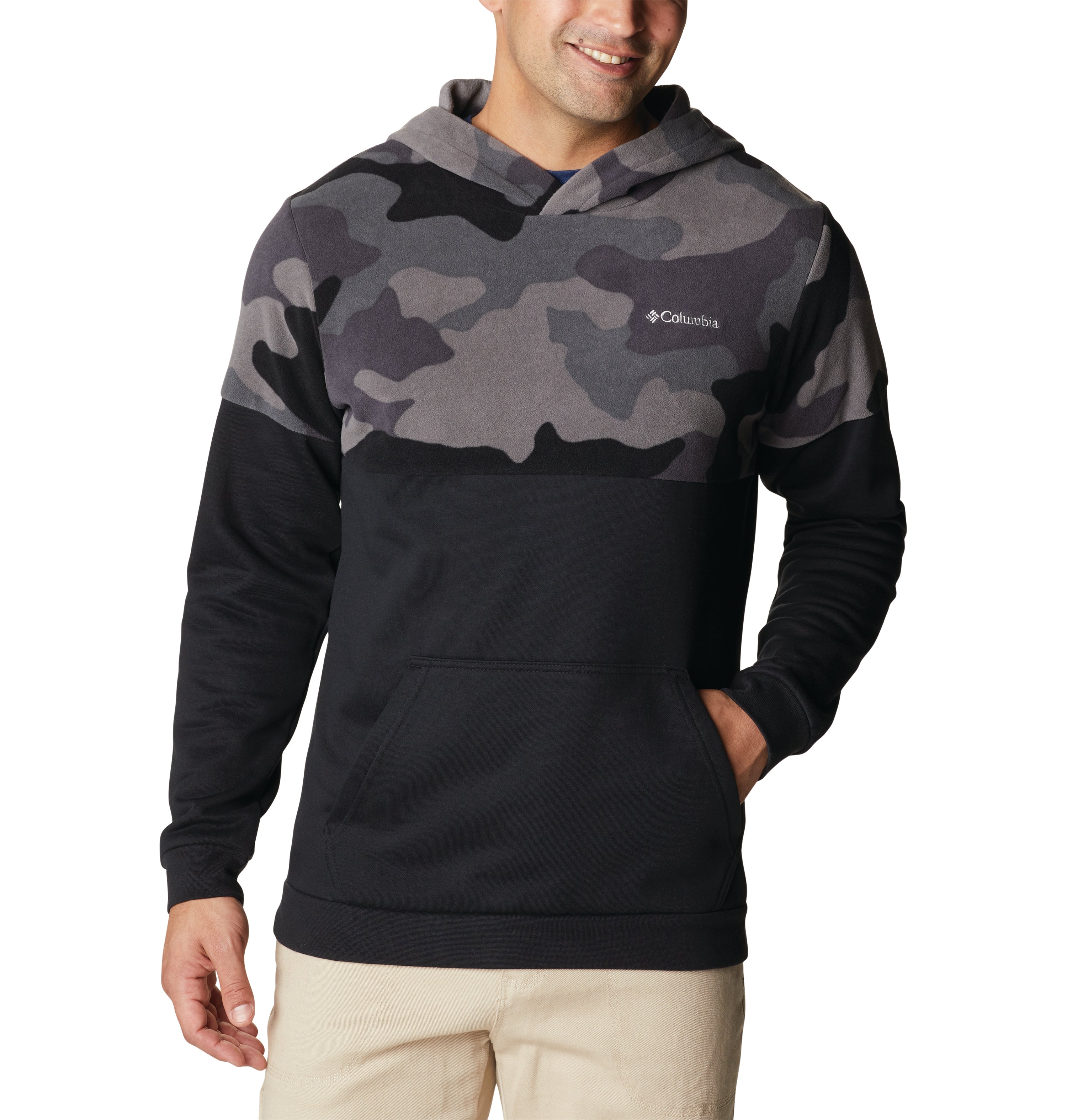 Columbia Men's Trek Printed Hoodie - Lightweight Fleece Pullover for Hiking, Camping & Outdoor Adventures