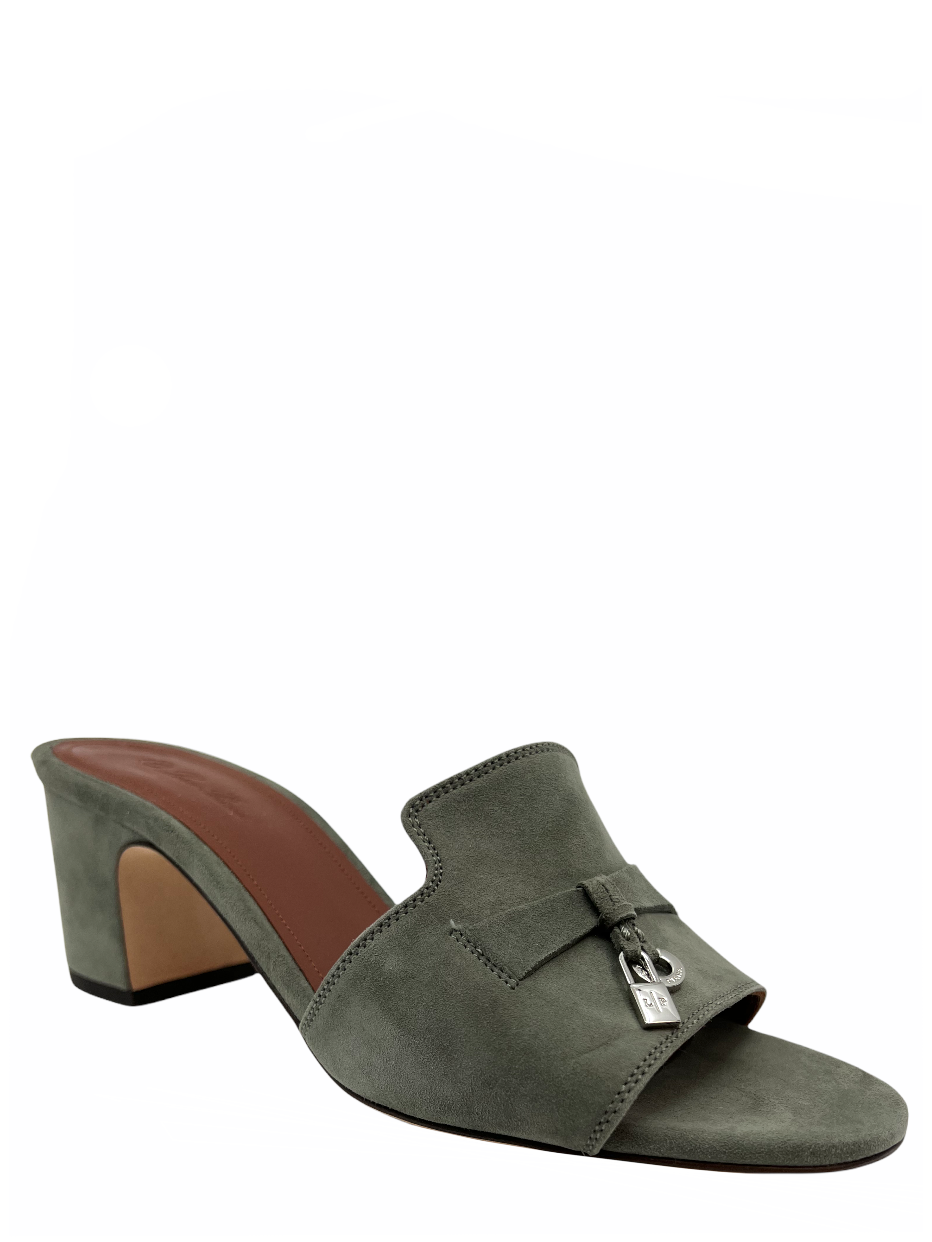 Loro Piana My Charms Suede Slide Mules Women's Size 7.5 - Comfortable Summer House Slippers for Indoor/Outdoor Wear