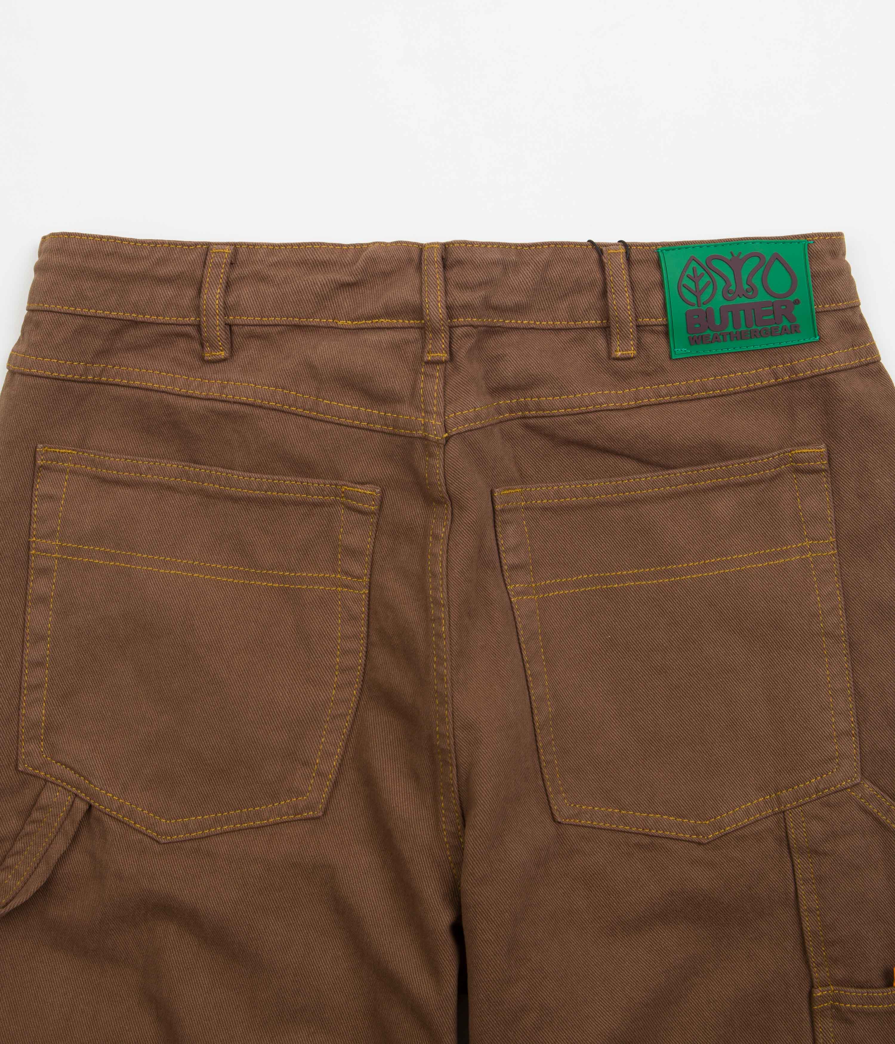 Butter Goods Heavyweight Weatherproof Jeans for Men - Durable Brown Denim Pants for Outdoor Work & Casual Wear