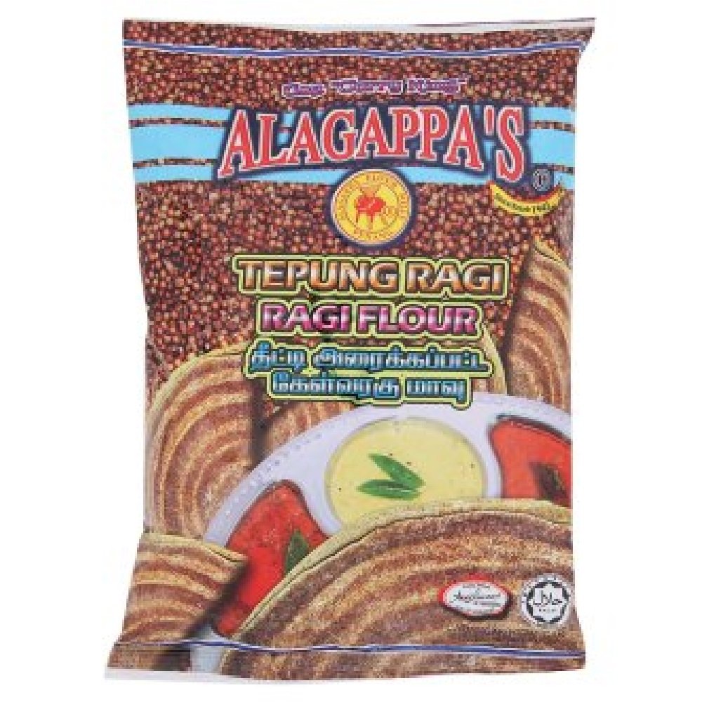 Organic Ragi Flour 500g (6 Packs) - Gluten-Free Finger Millet Flour for Healthy Baking, Baby Food & Traditional Indian Recipes