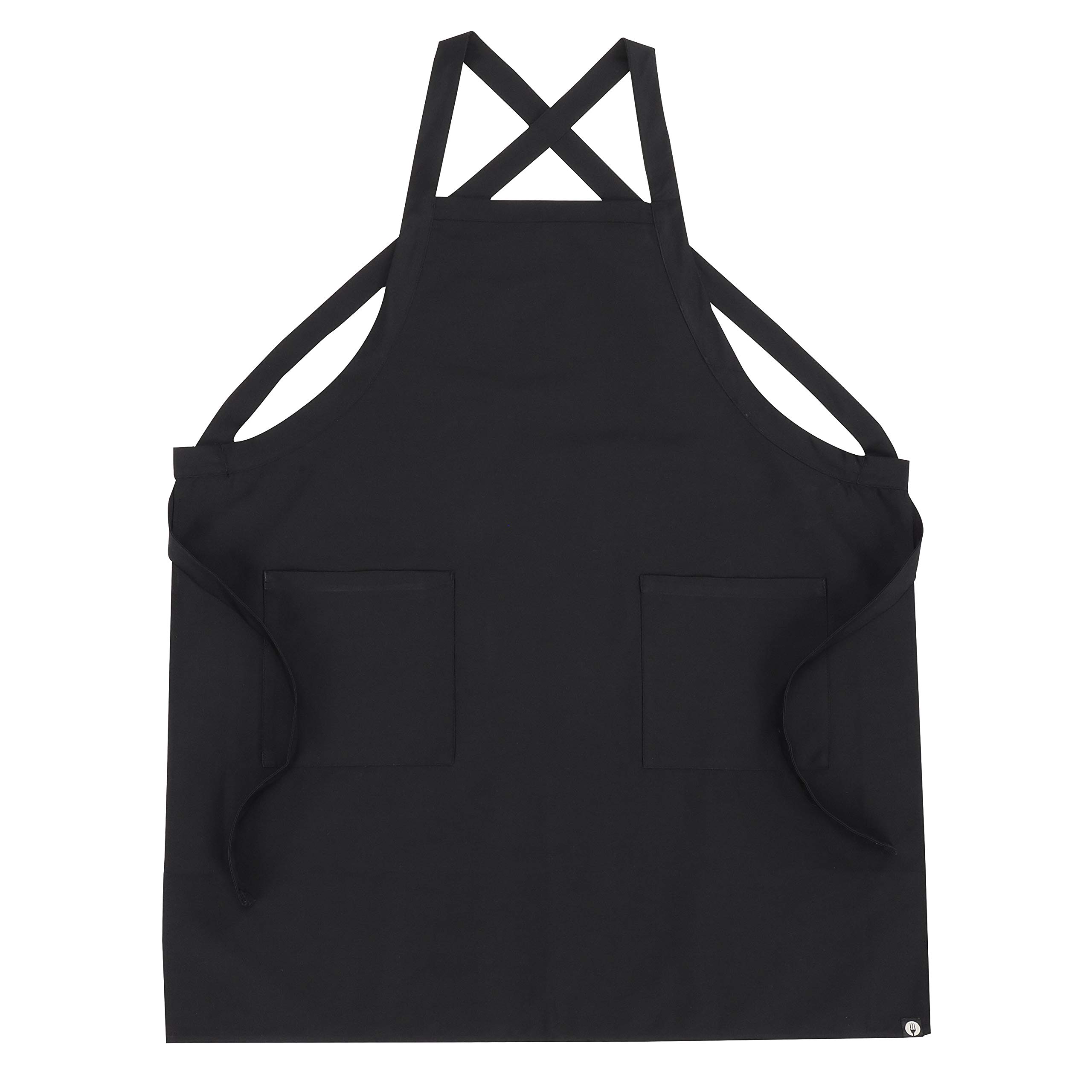 Chef Works Unisex Cross-Back Bib Apron - Durable Kitchen Apron for Cooking, Baking & Grilling - Perfect for Chefs, Home Cooks & BBQ Enthusiasts