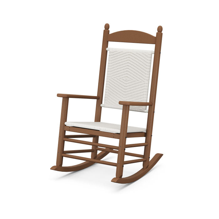 Teak Frame/White Loom Weave