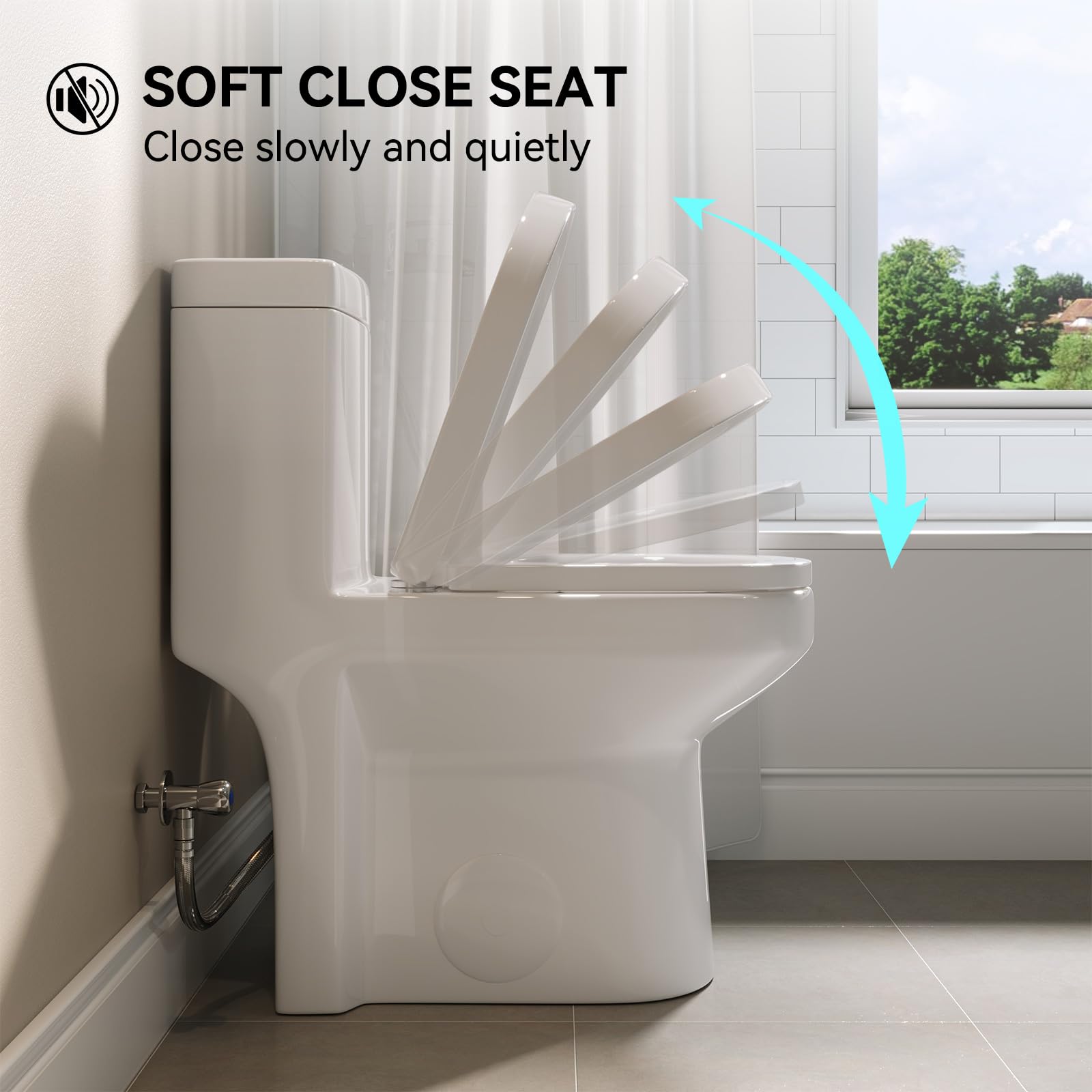 HOROW HWMT-8733 Compact One-Piece Toilet with Dual Flush - 10