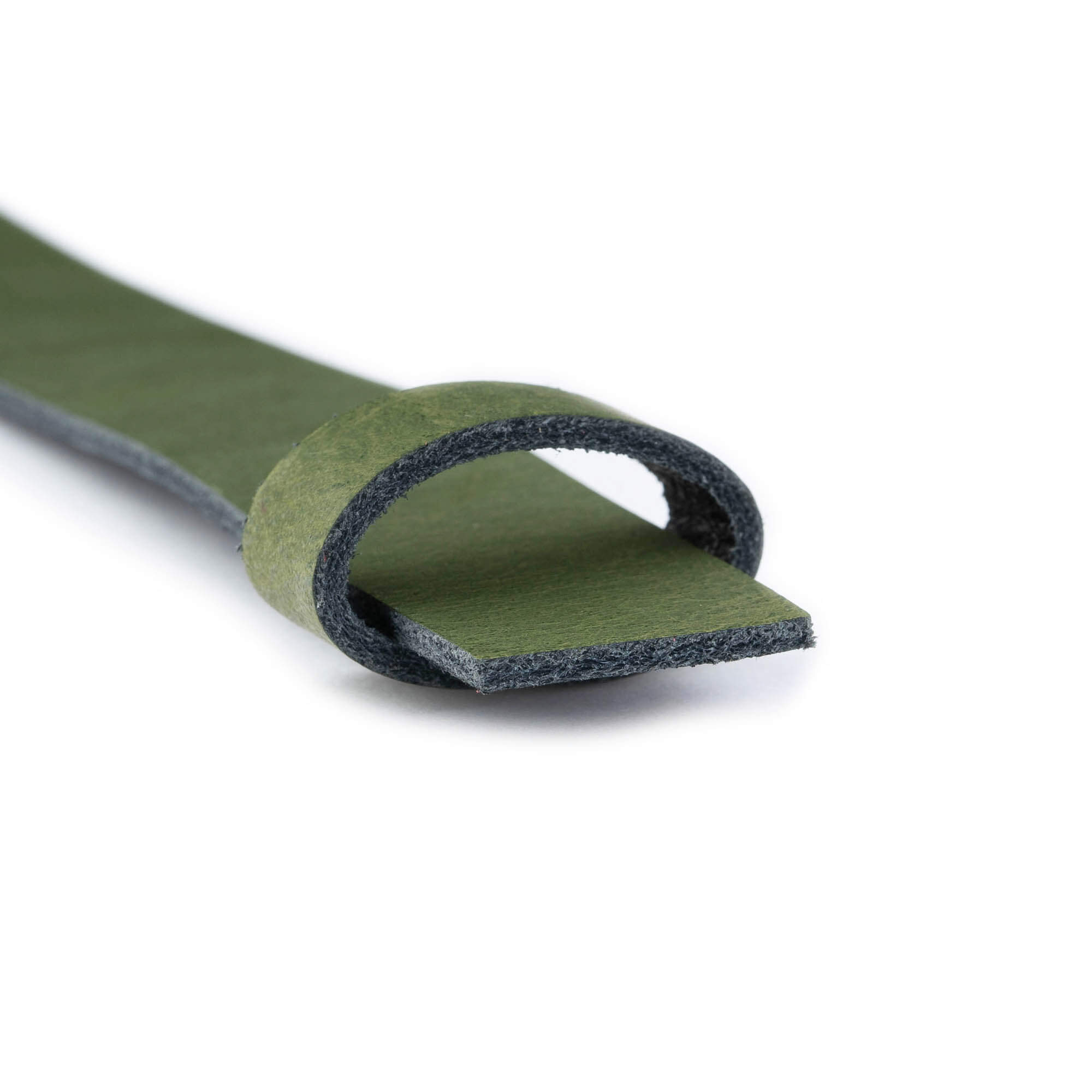 2.5 cm Genuine Green Leather Belt Strap Replacement for Montblanc Buckles - Classic Dress Belt for Business & Formal Occasions