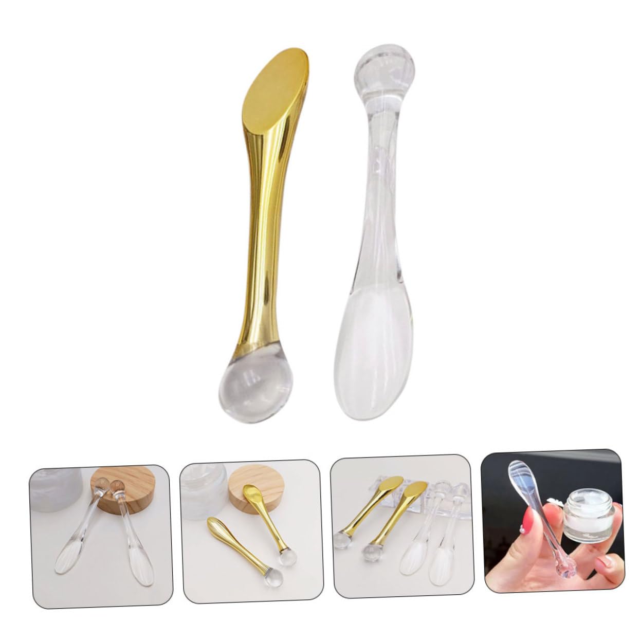 10pcs Cosmetic Spatulas - Reusable Makeup Scoop & Eye Cream Applicator, Mini Facial Spatula for Skincare & Beauty Products | Perfect for Jars, Tubes & Cream Containers | Travel-Friendly & Hygienic Beauty Tool