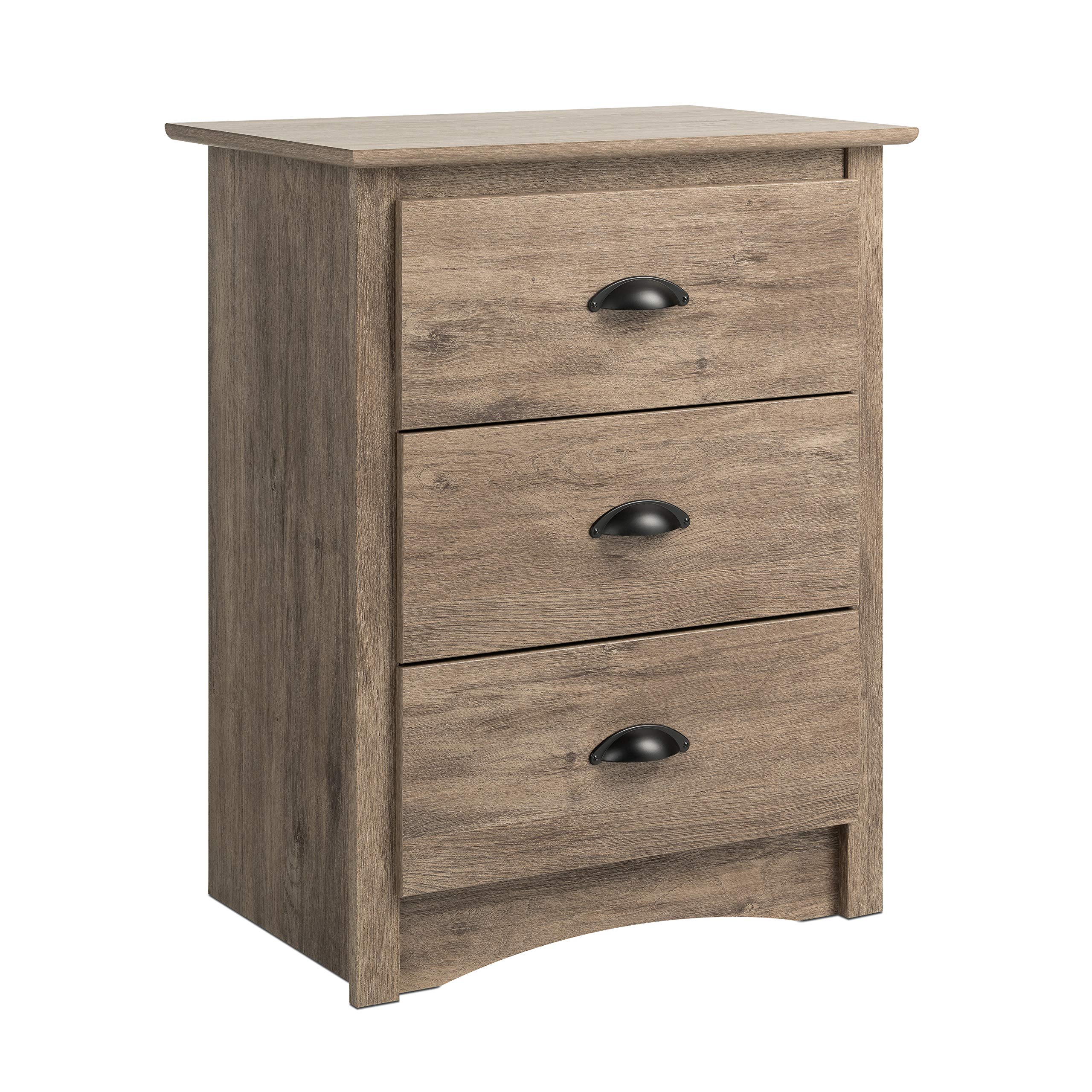 Prepac Salt Spring 6-Drawer Tall Chest & 3-Drawer Nightstand Set in Drifted Gray - Modern Bedroom Storage Furniture for Master Bedroom, Guest Room, or Dorm Organization