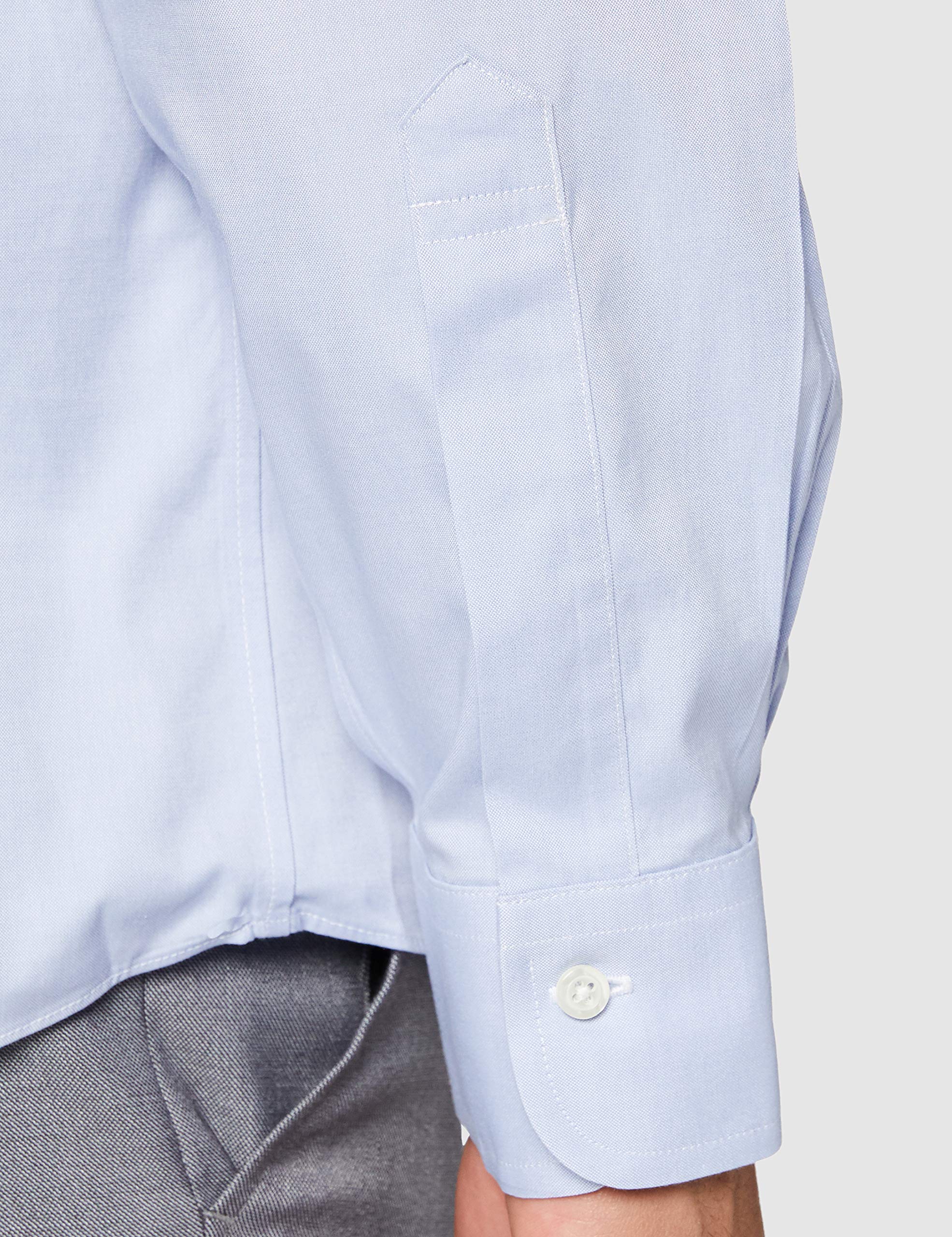 Brooks Brothers Men's Non-Iron Stretch Pinpoint Dress Shirt - Long Sleeve Button Down Solid Oxford for Business & Formal Occasions