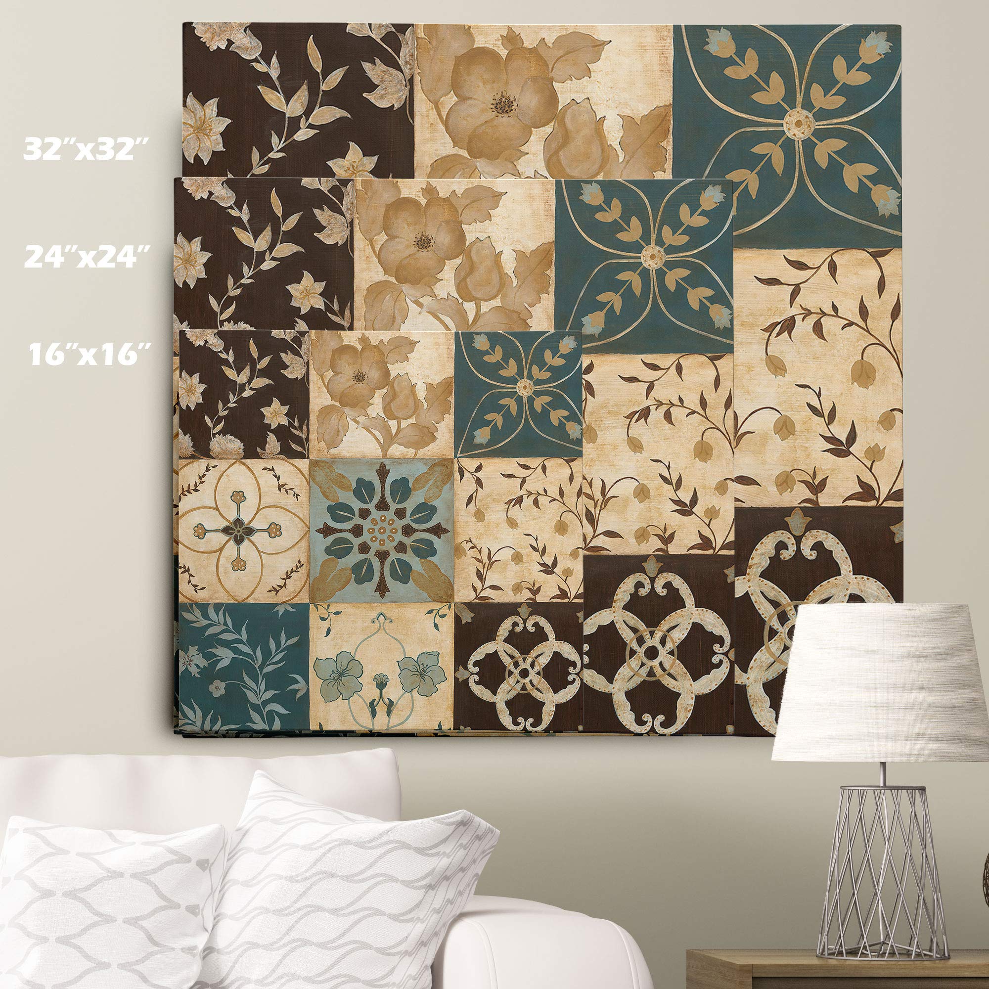 Patterns of Nature II Gallery Wrapped Canvas Wall Art - Modern Home & Office Décor for Bedroom, Living Room - 24x24 Inches - Perfect for Gifts & Interior Design